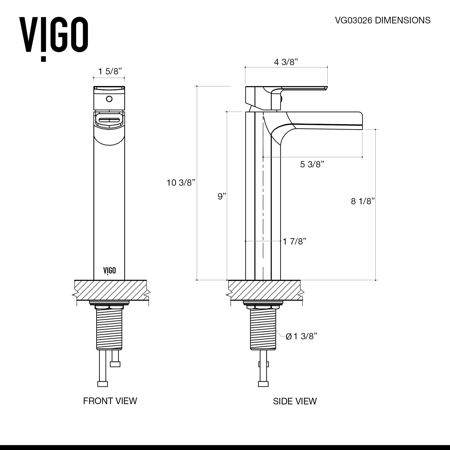 VIGO Amada 10 Inch High Single Handle Bathroom Vessel Sink Faucet in Brushed Nickel - VG03026BN | Modern Waterfall Spout for Vanity & Powder Room