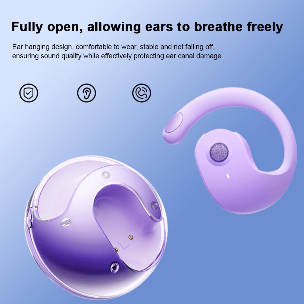 Awaze Labs X15 Pro Open Ear Wireless Bluetooth Earbuds - Noise Canceling, Secure Fit for Sports & Running, Sweatproof, Long Battery Life - Perfect for Gym, Workouts & Outdoor Activities (Black)
