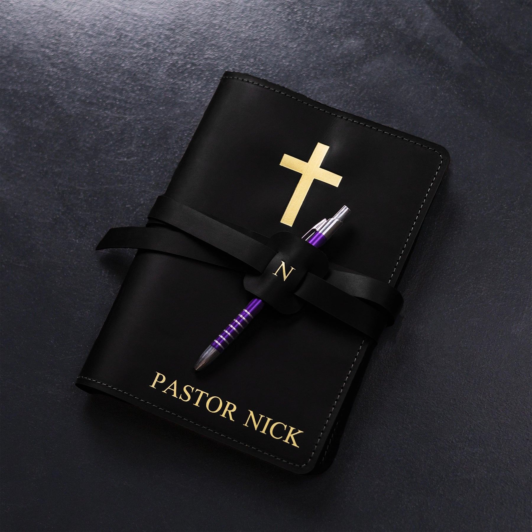 Personalized Leather Prayer Journal for Women & Men - Custom Engraved Christian Devotional Notebook - Perfect for Bible Study, Church, and Daily Reflection
