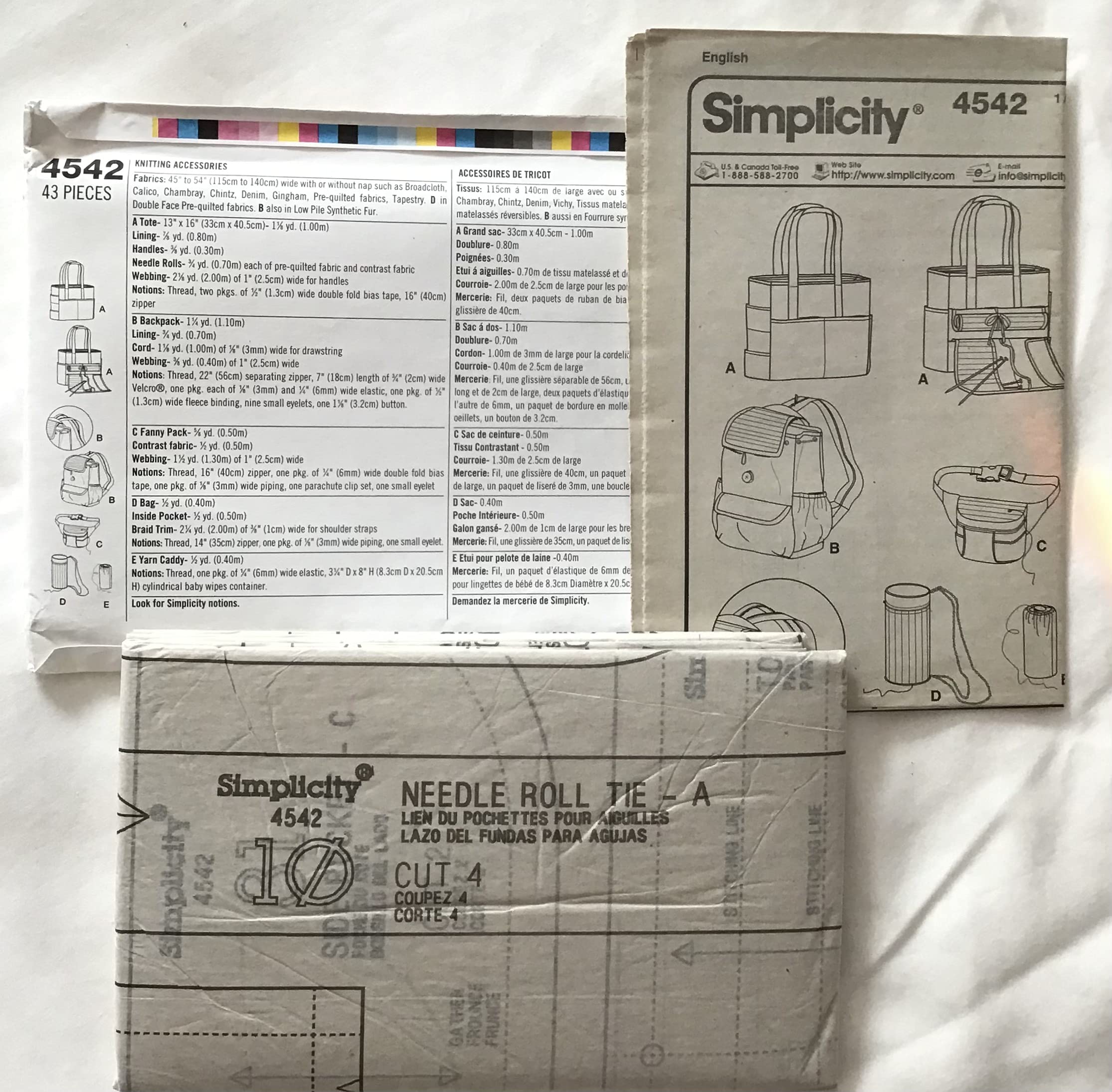 Simplicity 4542 Sewing Knitting and Crochet Organizer - Perfect for Craft Storage, Yarn Organization & DIY Projects at Home