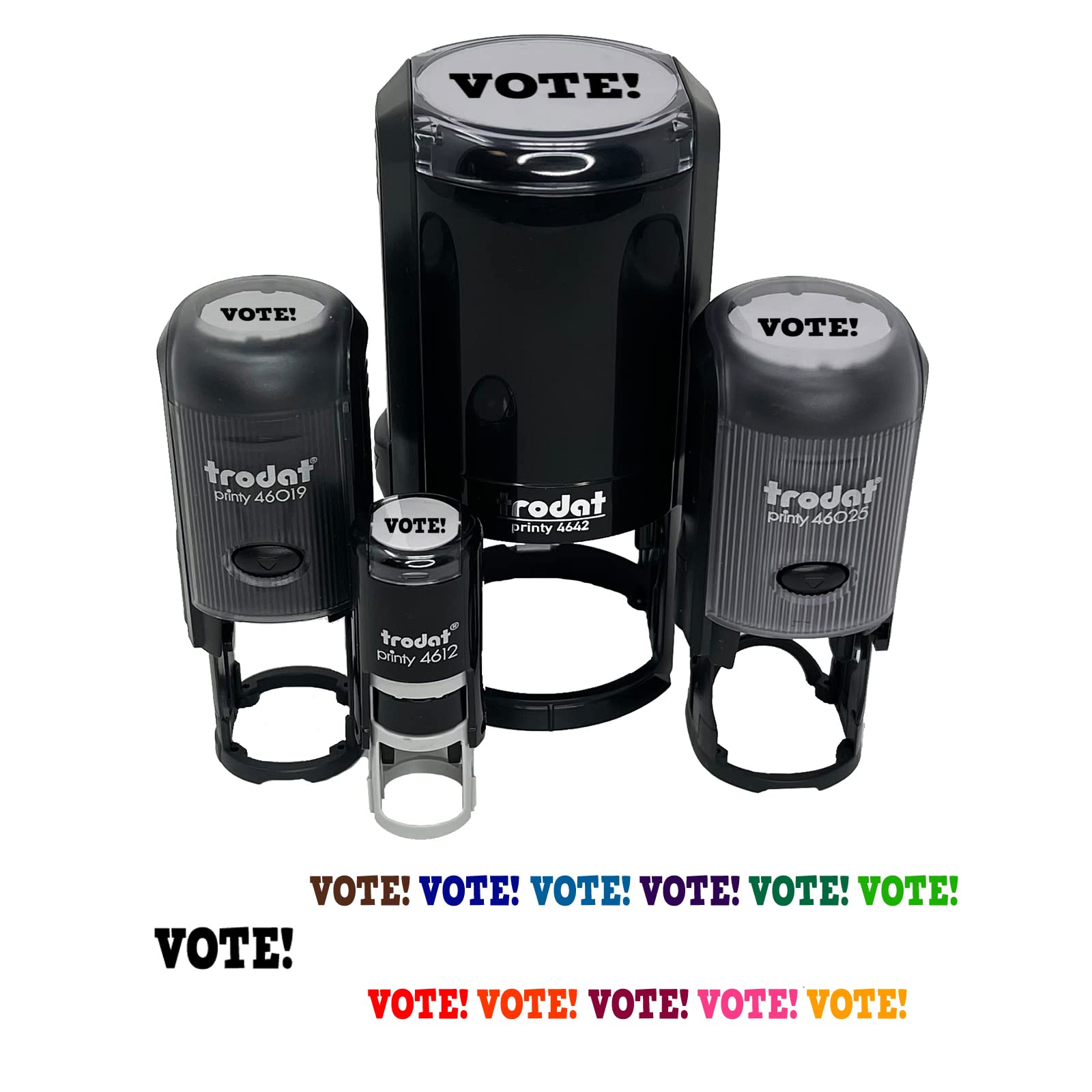 Vote Election Self-Inking Rubber Stamp - 1 Inch Medium Blue Ink Stamper for DIY Crafting, Scrapbooking & Planner Decorations - Perfect for Ballot Envelopes, Voting Cards & Political Campaign Materials