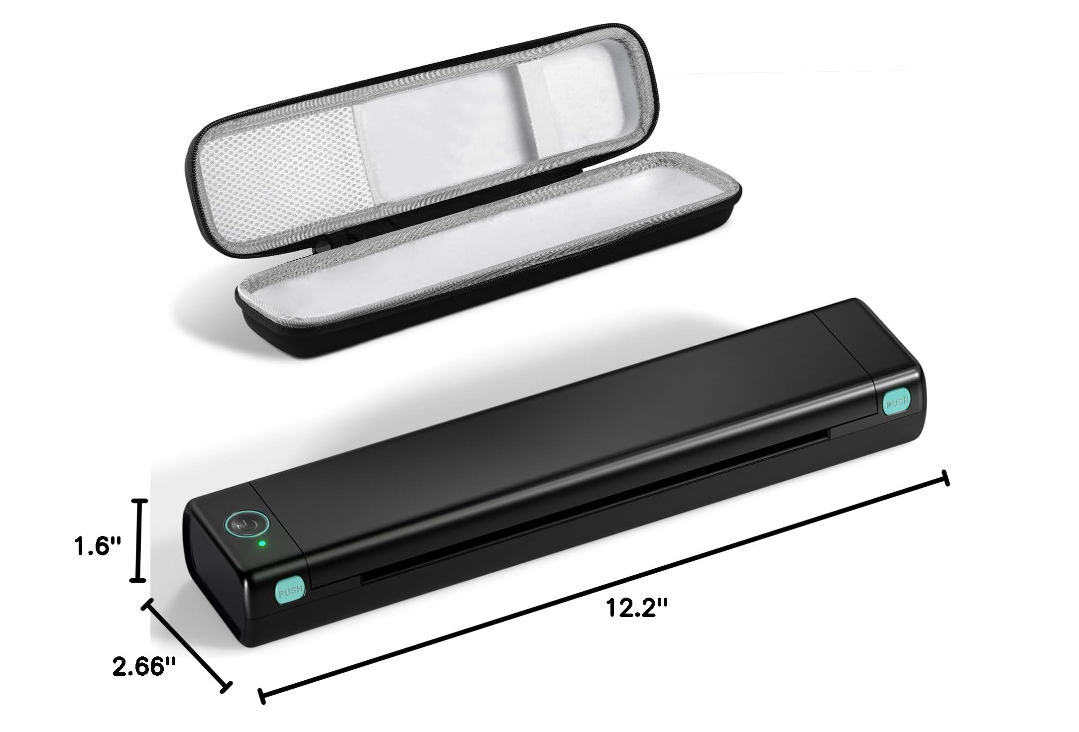 Wireless Portable Thermal Printer M08F - Bluetooth Inkless Travel Printer with Carrying Case, 8.5x11