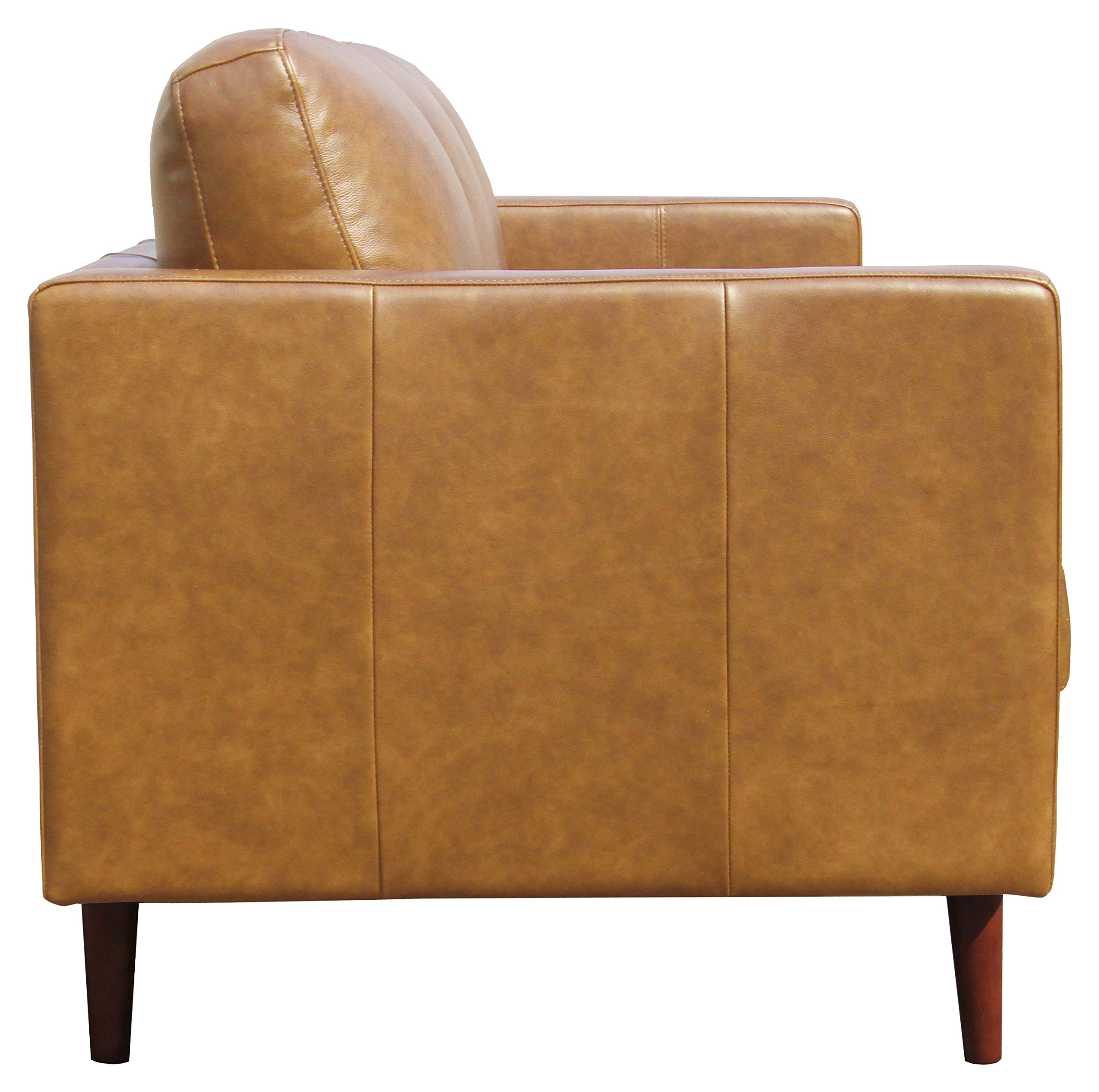 Rivet Revolve Modern Leather Sofa Couch 80