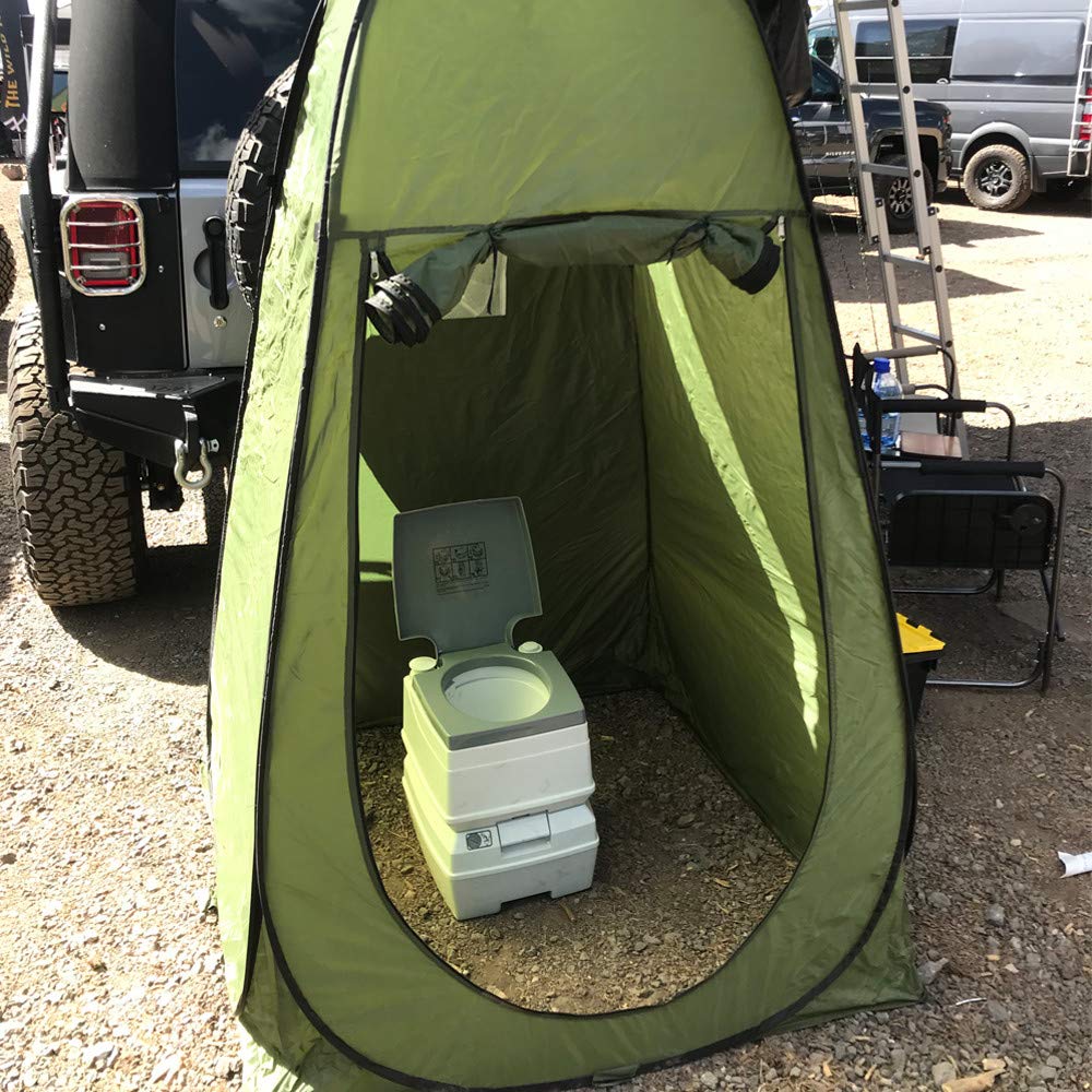 Tuff Stuff Overland TS-TOILET-5 5 Gallon Portable Camping Toilet with Removable Holding Tank - Ideal for RV, Boating, Hiking & Outdoor Adventures