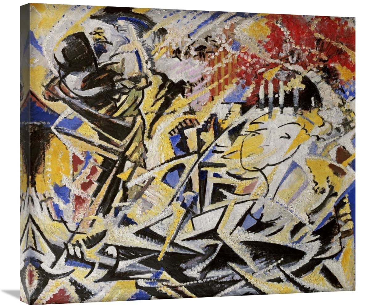 30 Inch Jules Schmalzigaug Dance Art Print - Vibrant Dynamic Movement Wall Decor for Living Room, Bedroom & Office | Modern Abstract Canvas Painting
