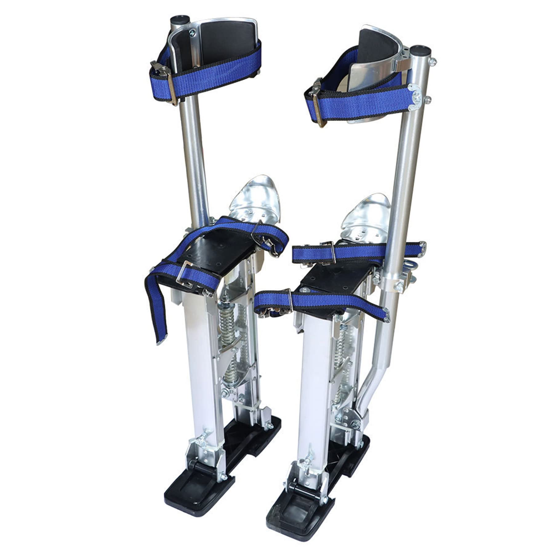 Adjustable Aluminum Drywall Stilts 24-40 Inch - Professional Painting & Cleaning Stilts for Construction Workers & DIY Home Renovation - Silver