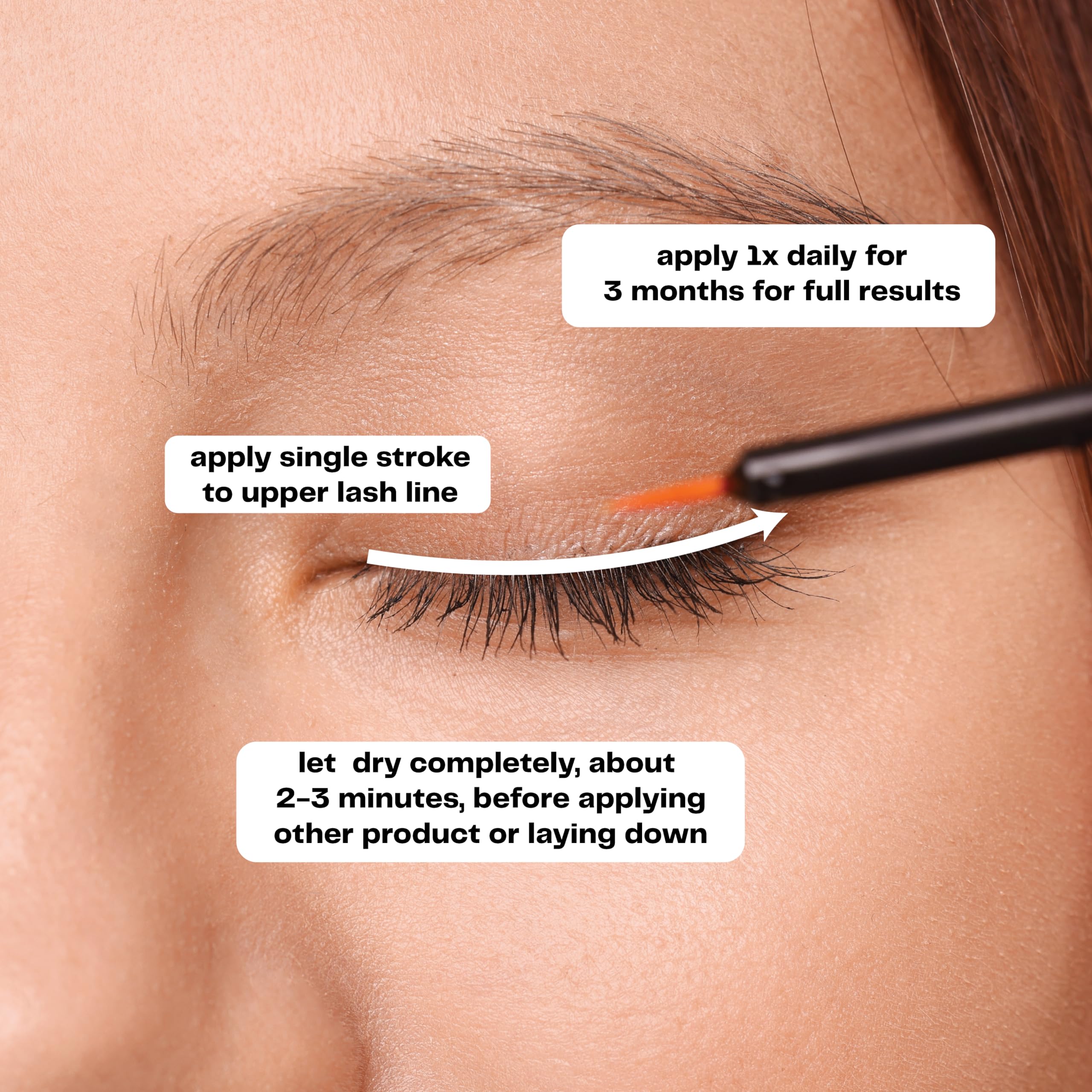 XL Lashes Eyelash & Eyebrow Growth Serum - 3ml Natural Lash Enhancer for Longer, Thicker Lashes & Brows - Perfect for Daily Use & Nighttime Care