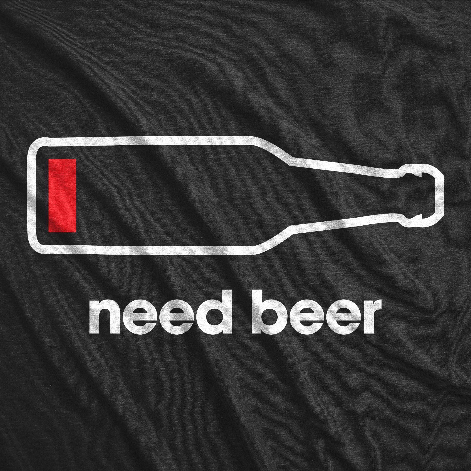 Funny Need Beer T-Shirt for Men - Sarcastic Humor Graphic Tee, Low Battery Dad Gift - Perfect for Casual Wear, Parties & Gifts
