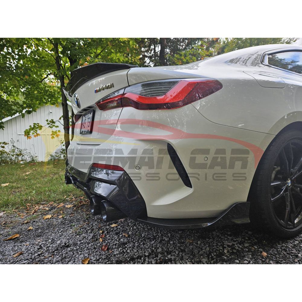 2021+ BMW 4 Series G22/G23 Carbon Fiber S Style 3 Piece Rear Diffuser - High Performance Aero Upgrade for Track & Street Use