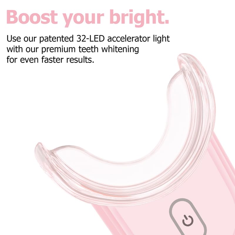 Professional Teeth Whitening Kit with LED Light - Sensitive Teeth & Gum Care, Whitening Gel Pen & Strips for Braces, Includes 2 Mouth Trays | At-Home Dental Beauty for Brighter Smile (Perfect for Weddings, Job Interviews & Special Occasions)