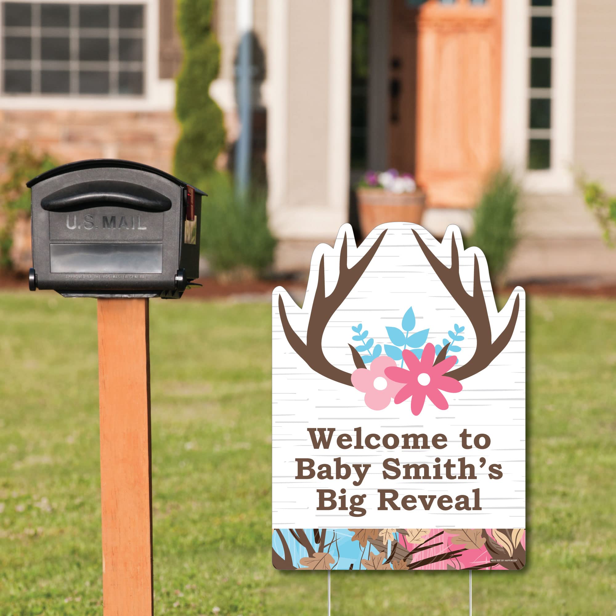 Personalized Buck or Doe Hunting Gender Reveal Sign - Custom Welcome Yard Decor for Baby Shower & Outdoor Parties - Hunting Theme Party Supplies