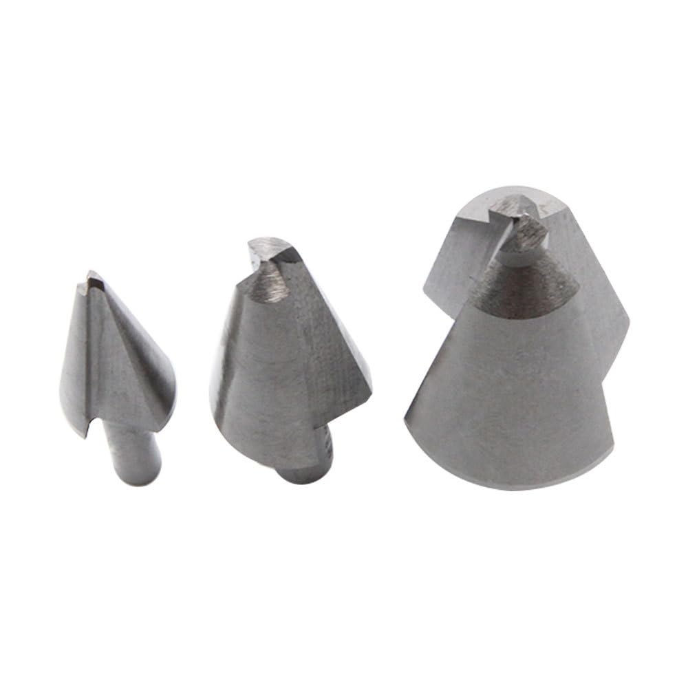 3pcs HSS Taper Step Drill Bit Set (16-30.5mm, 5-20mm, 3-14mm) - High Speed Steel Cone Chamfer Cutter for Metal, Wood, Plastic - Perfect for DIY Projects, Home Repairs & Professional Use