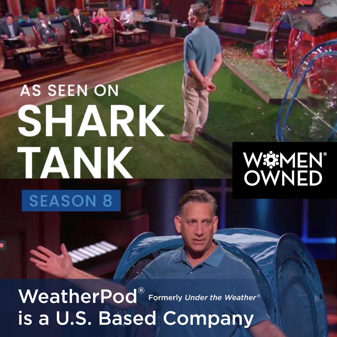 WeatherPod® The Original Shark Tank MyPod™ 1-2 Person Pop-Up Pod - Portable Outdoor Shelter for Camping, Beach, Sports Events - Stay Warm, Dry & Protected from Sun, Rain & Wind