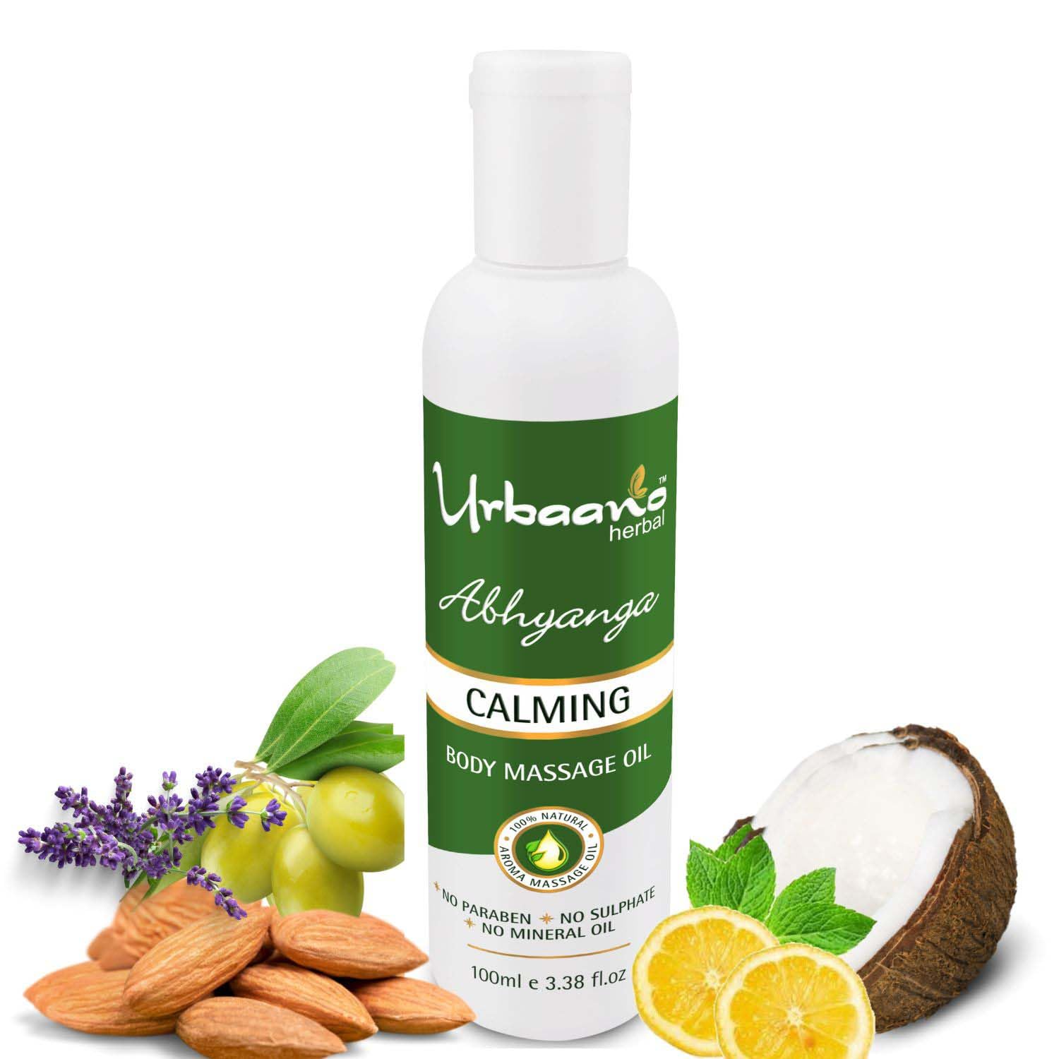 Urbaano Herbal Body Massage Oil for Stress Relief & Skin Firming - Ayurvedic Abhyanga Slimming Treatment to Reduce Cellulite, Calming & Skin-Friendly - 100ml | Perfect for Relaxation, Spa Days & Home Self-Care Routines