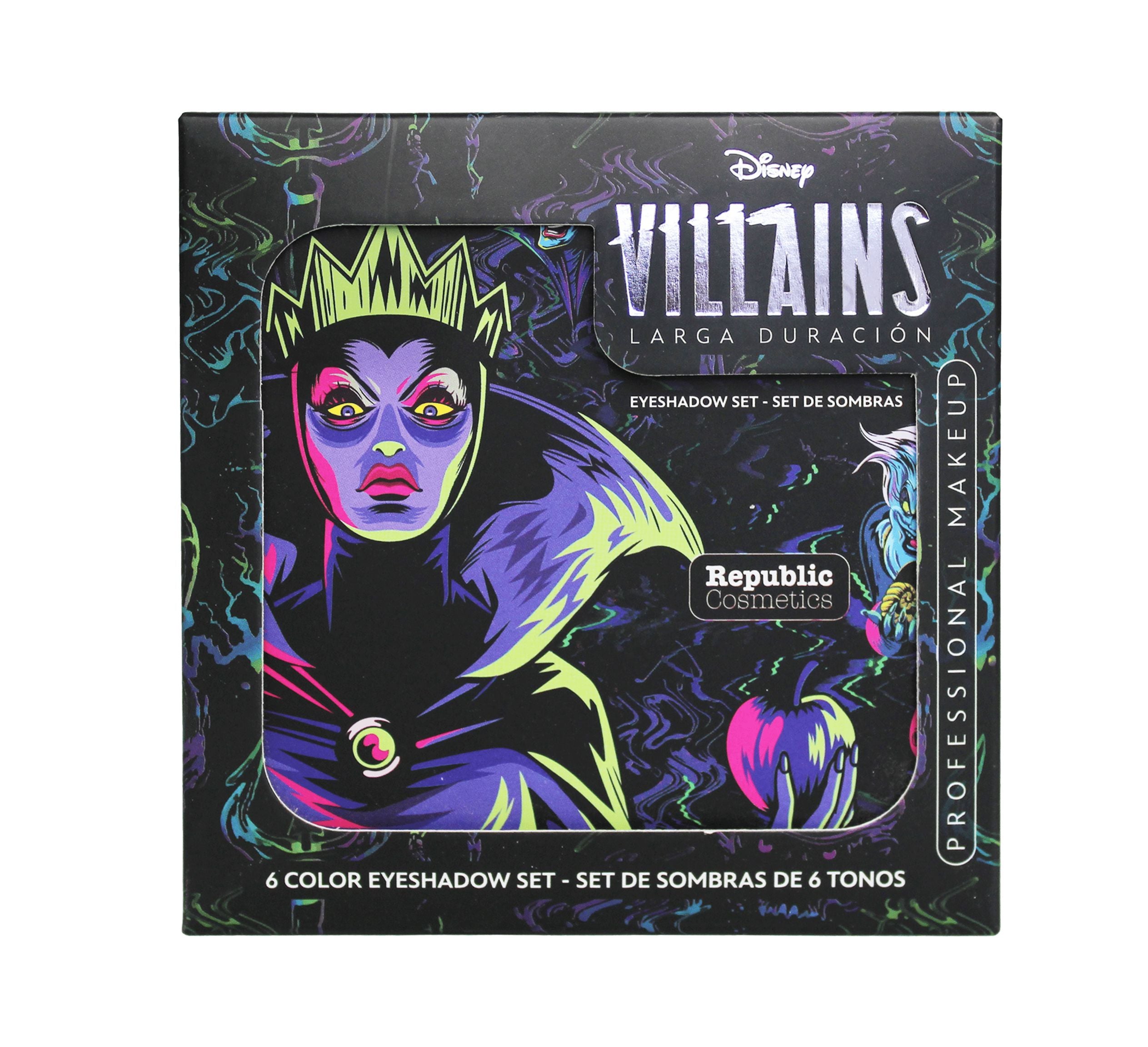 Villain Eyeshadow Palette Set - 6 Highly Pigmented Matte & Shimmer Shades for Dramatic Eye Makeup | Perfect for Halloween, Cosplay & Night Out Looks