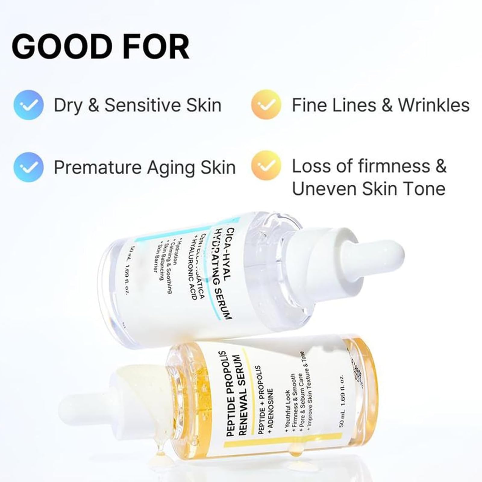 Korean Peptide Propolis Serum - Anti-Aging & Hydration for All Skin Types - Night Care