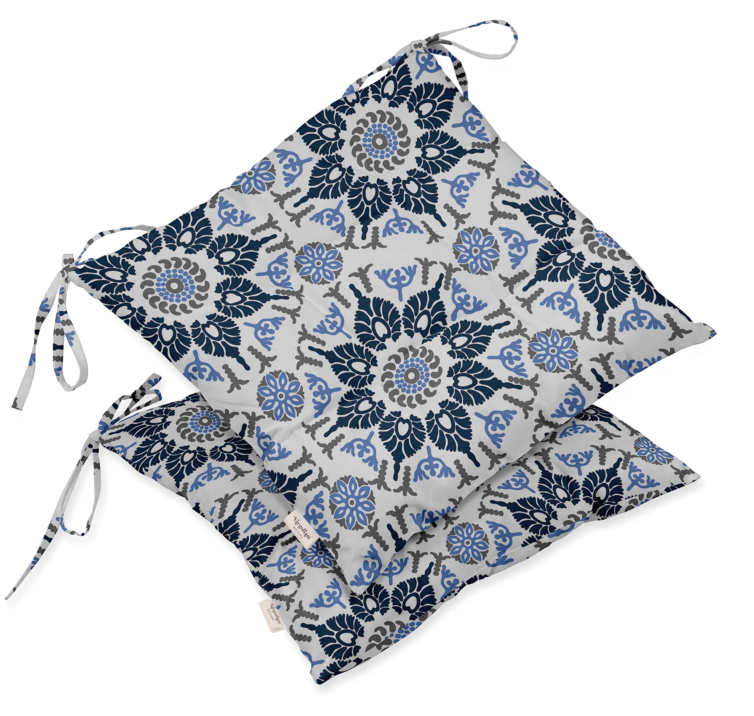 Premium Water-Resistant Indoor/Outdoor Tufted Square Patio Cushion Set of 2 - 19