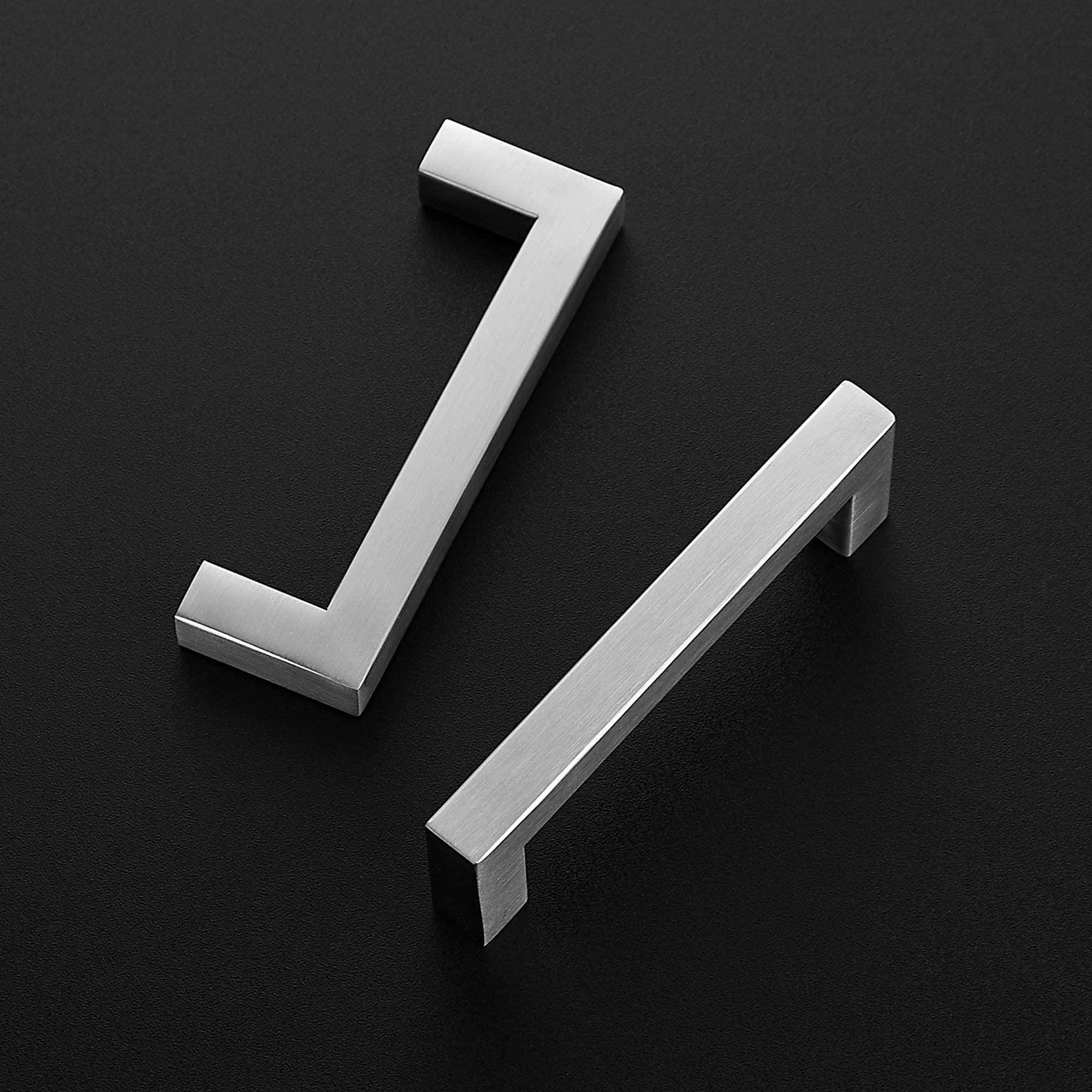 Ravinte 15 Pack 3-3/4 Inch Brushed Nickel Stainless Steel Cabinet Pulls - Square Kitchen Cabinet Handles & Drawer Hardware with Screwdriver Included - Perfect for Modern Kitchen & Bathroom Renovation