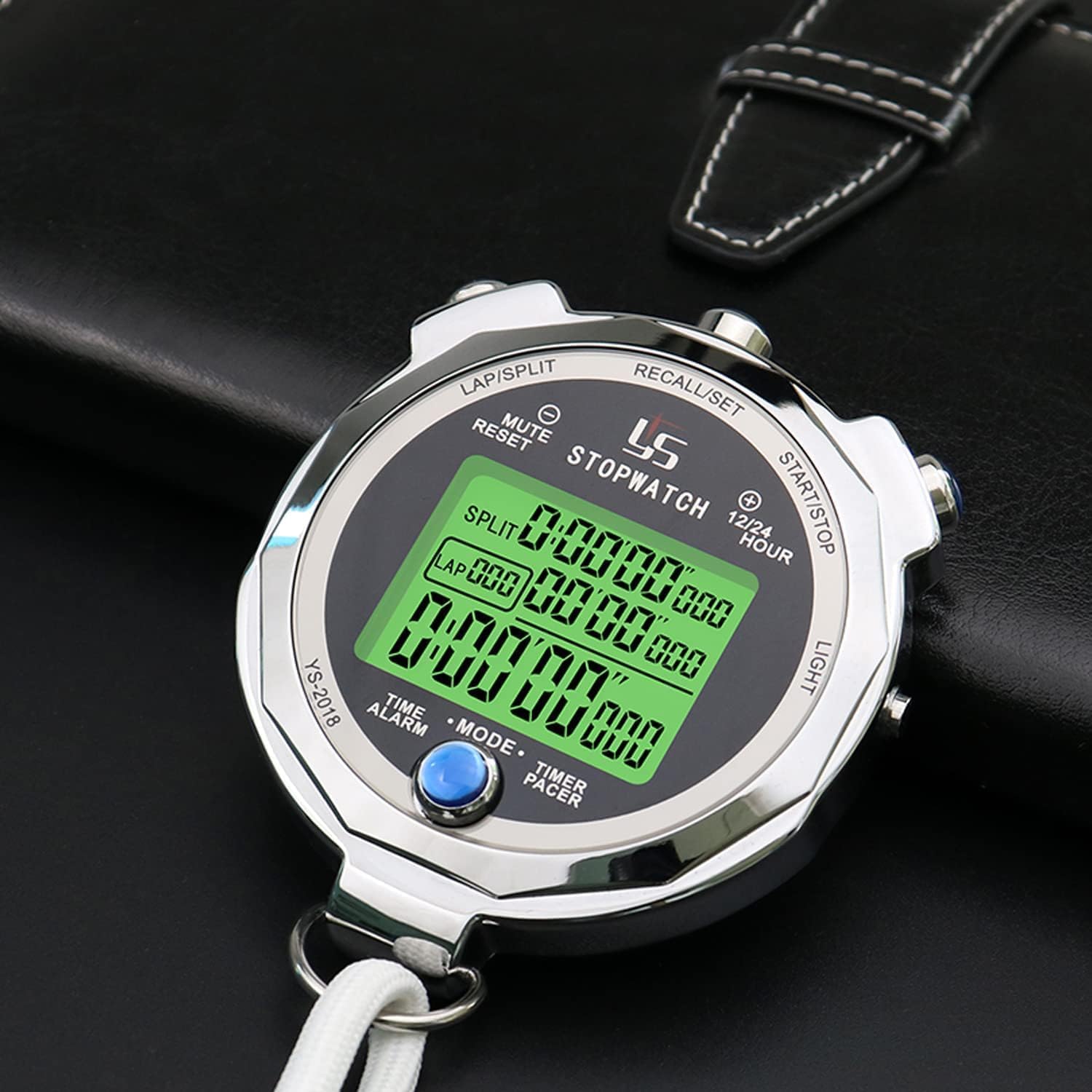 Rolilink Professional Metal Stopwatch with Backlight - 100 Laps Memory, Waterproof Sports Timer for Track, Swimming & Competitions | Ideal for Coaches, Athletes & Training Sessions
