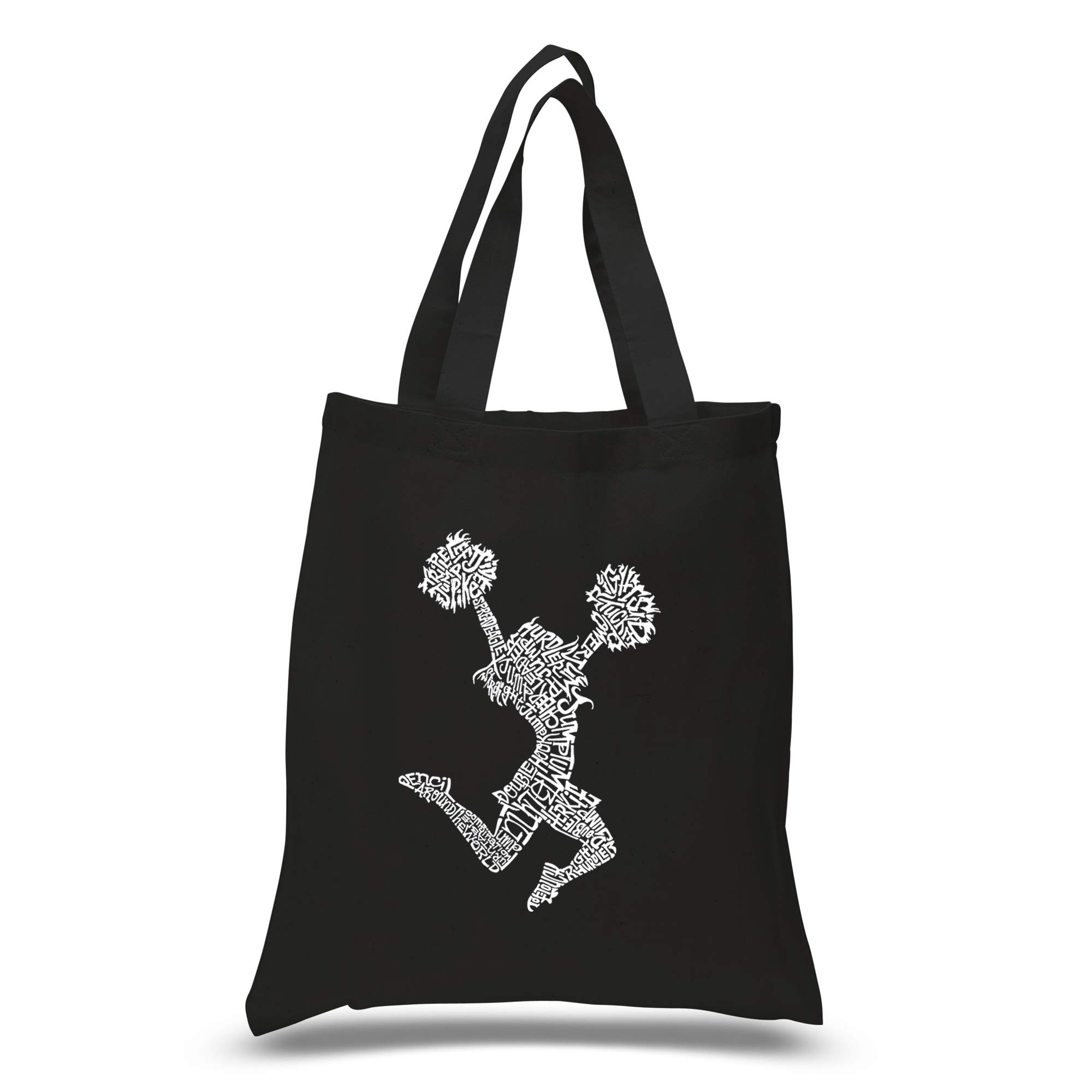 LA Pop Art Small Word Art Tote Bag - Cheer | Stylish Canvas Shopping Bag for Women | Perfect for Grocery Shopping, Beach Trips & Daily Use