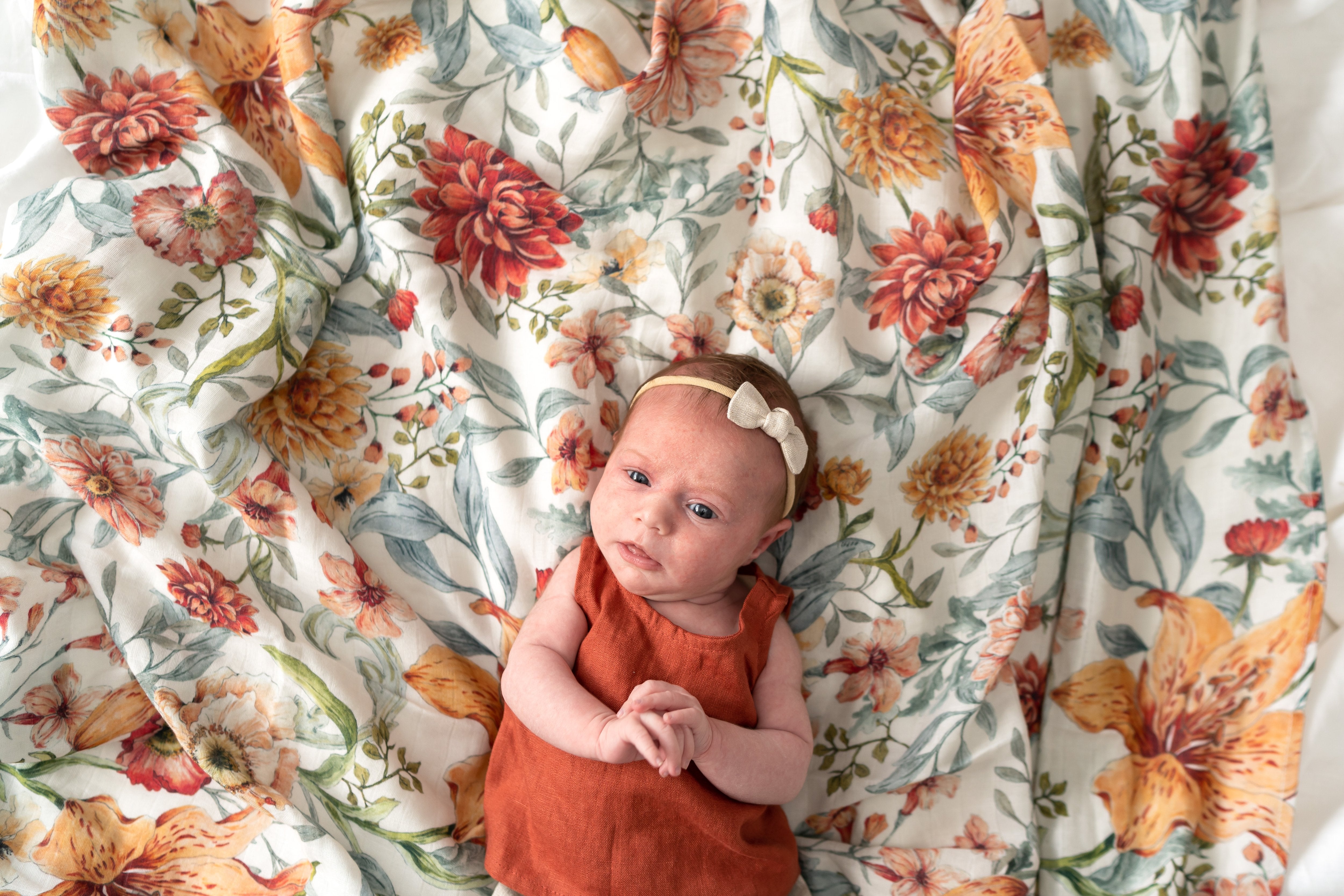 Pop Ya Tot Organic Muslin Swaddle Blanket - Soft & Breathable Baby Wrap for Newborns - Perfect for Swaddling, Nursing Cover & Stroller Blanket - Le Piccadilly Collection