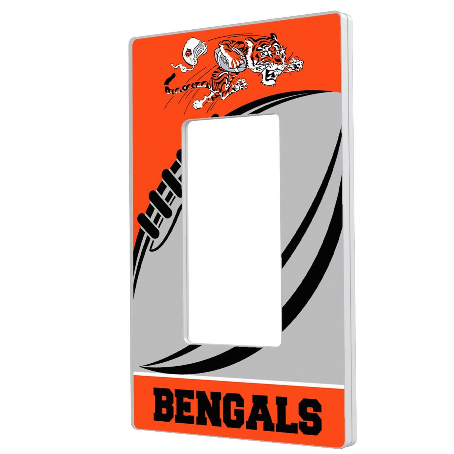 NFL Passtime Design Single Rocker Light Switch Plate Cover - Decorative Football Themed Wall Plate for Bedroom, Man Cave, Game Room & Sports Fan Gifts