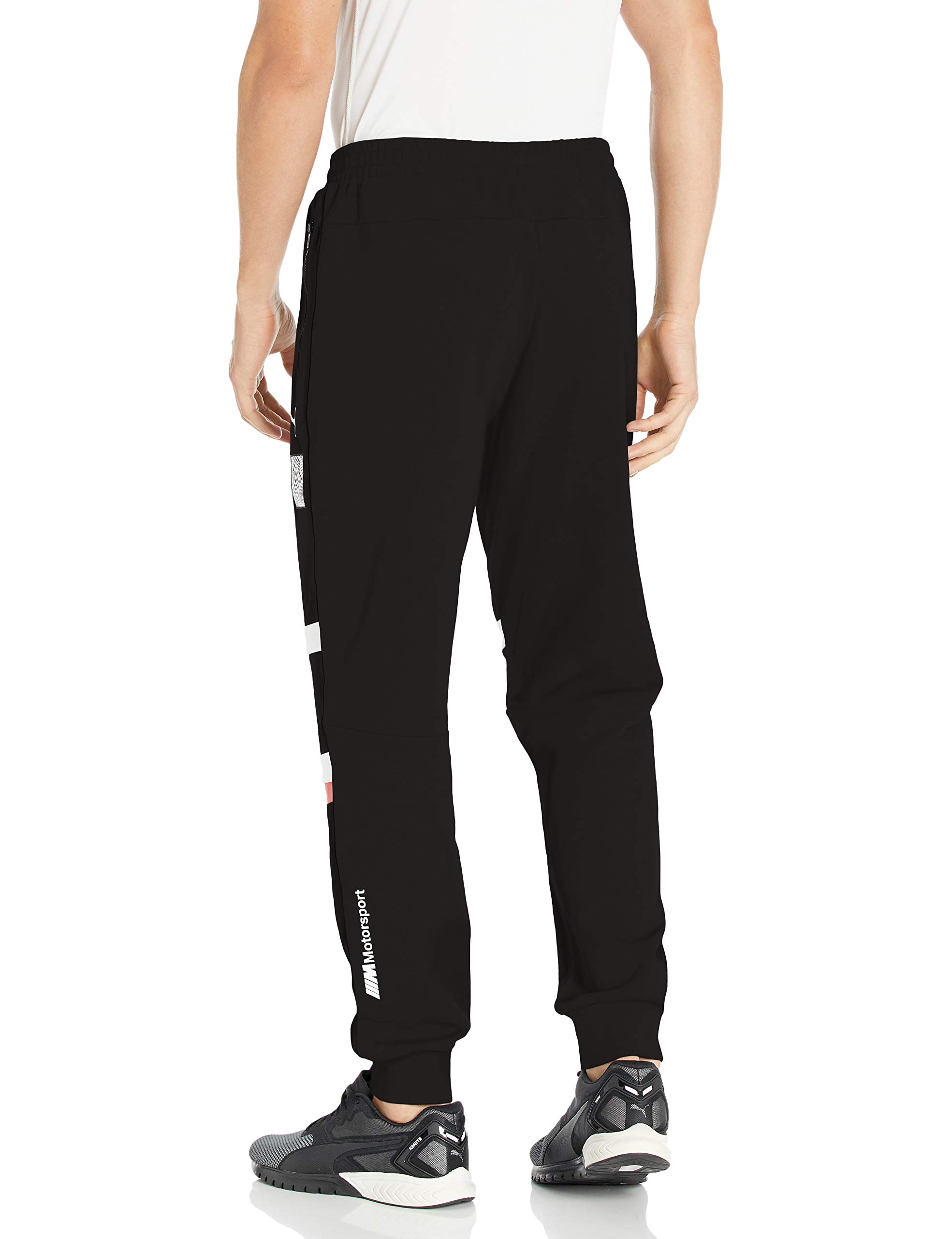 PUMA Men's BMW MSP Sweatpants - Comfortable Athletic Jogger Pants for Running, Gym & Casual Wear - Black/White