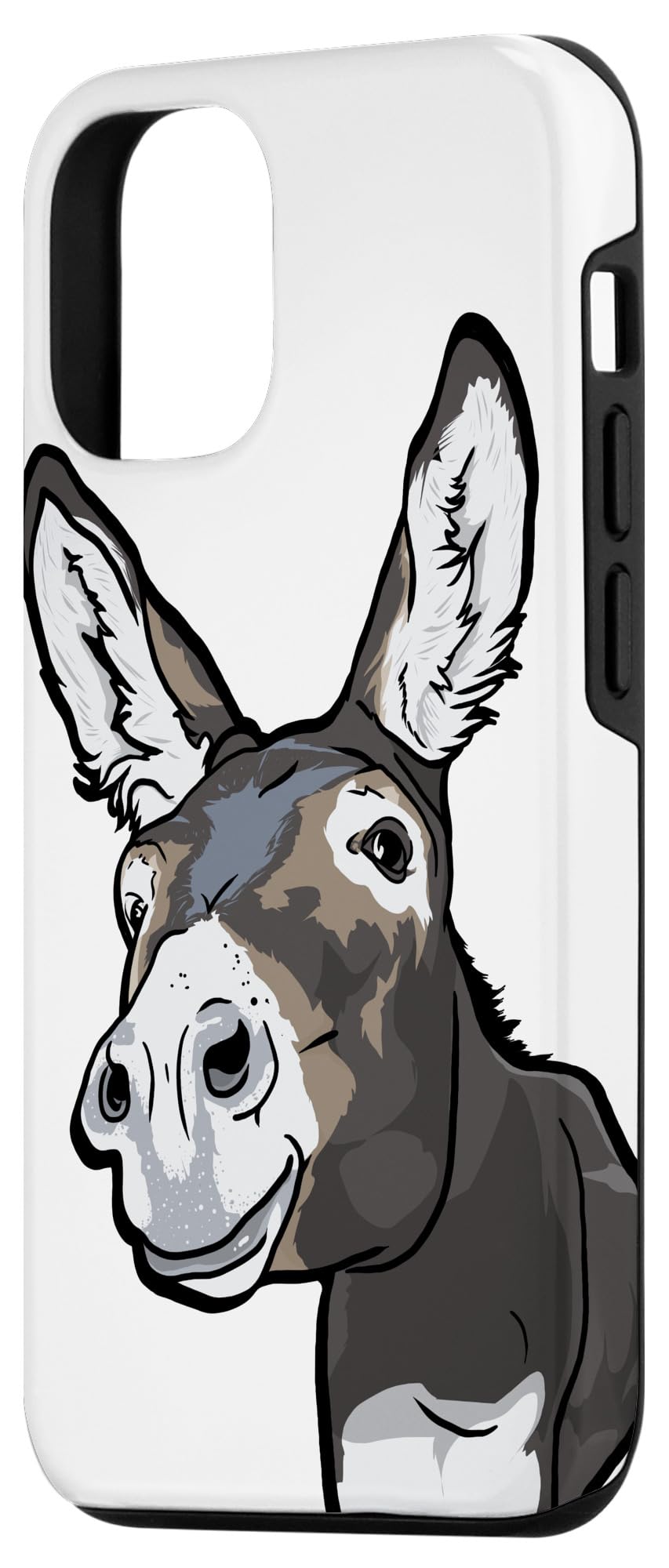 Funny Donkey Face Phone Case for iPhone 12/12 Pro - Cute Animal Design Protective Cover for Daily Use, Work & School