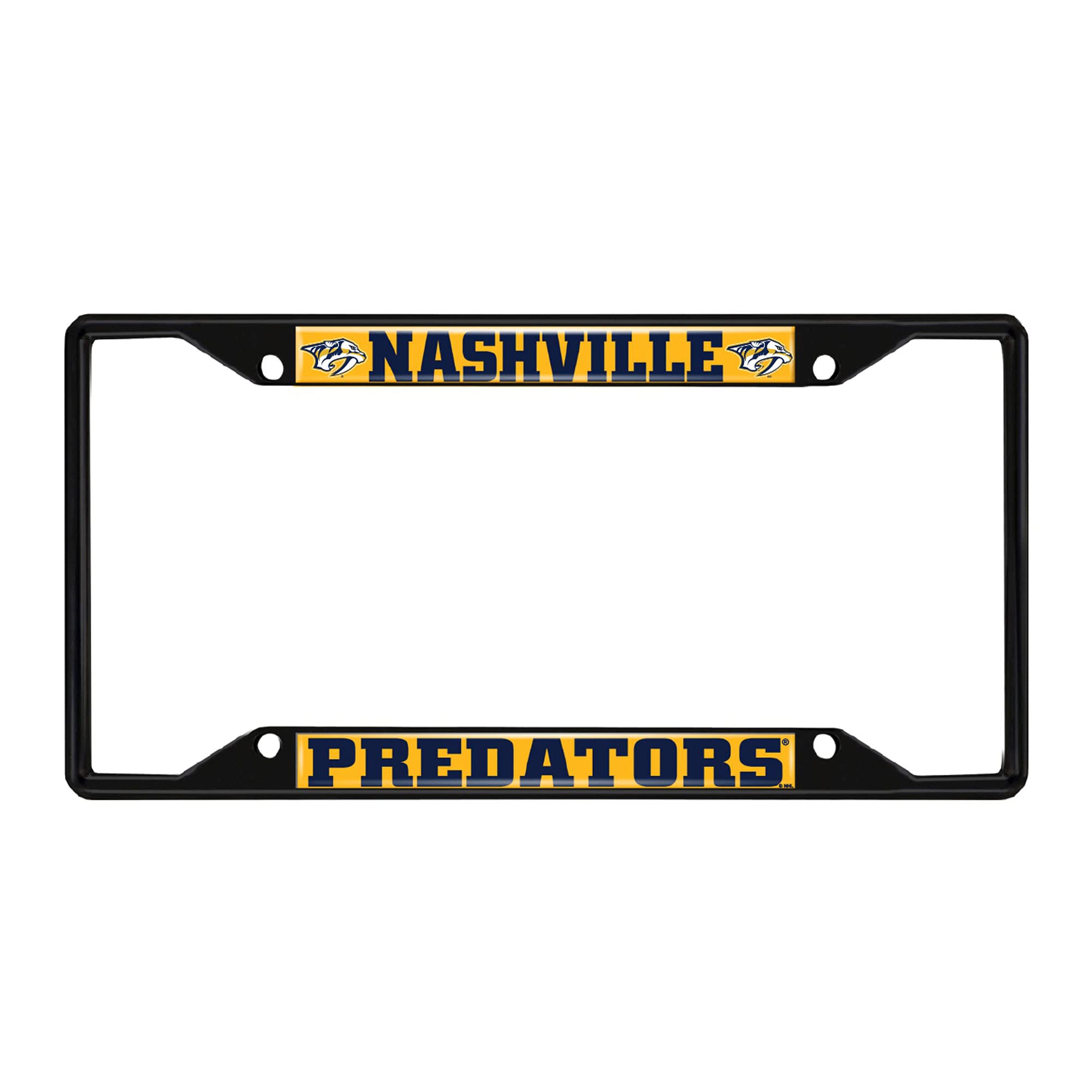 FANMATS 31386 Nashville Predators Metal License Plate Frame - Black Finish for Cars & Trucks - Show Team Spirit on the Road