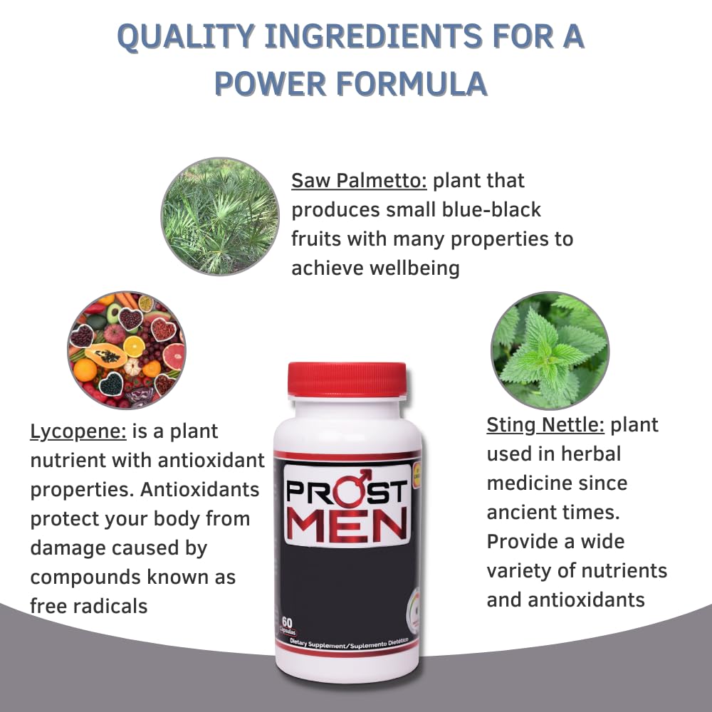 Premium Prostate Support Supplement with Saw Palmetto & Sting Nettle - Promotes Urinary Health, Better Sleep & Energy - 240 Capsules (2-Pack) for Men's Wellness & Vitality - Ideal for Active Lifestyles & Nighttime Comfort