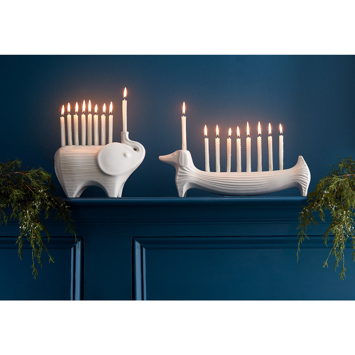Hanukkah Menorah for Dachshund Lovers - Unique Dog-Themed Candle Holder for Jewish Holidays, Home Decor & Gift Idea - Perfect for Hanukkah Celebrations, Table Centerpiece & Pet Owner Gifts