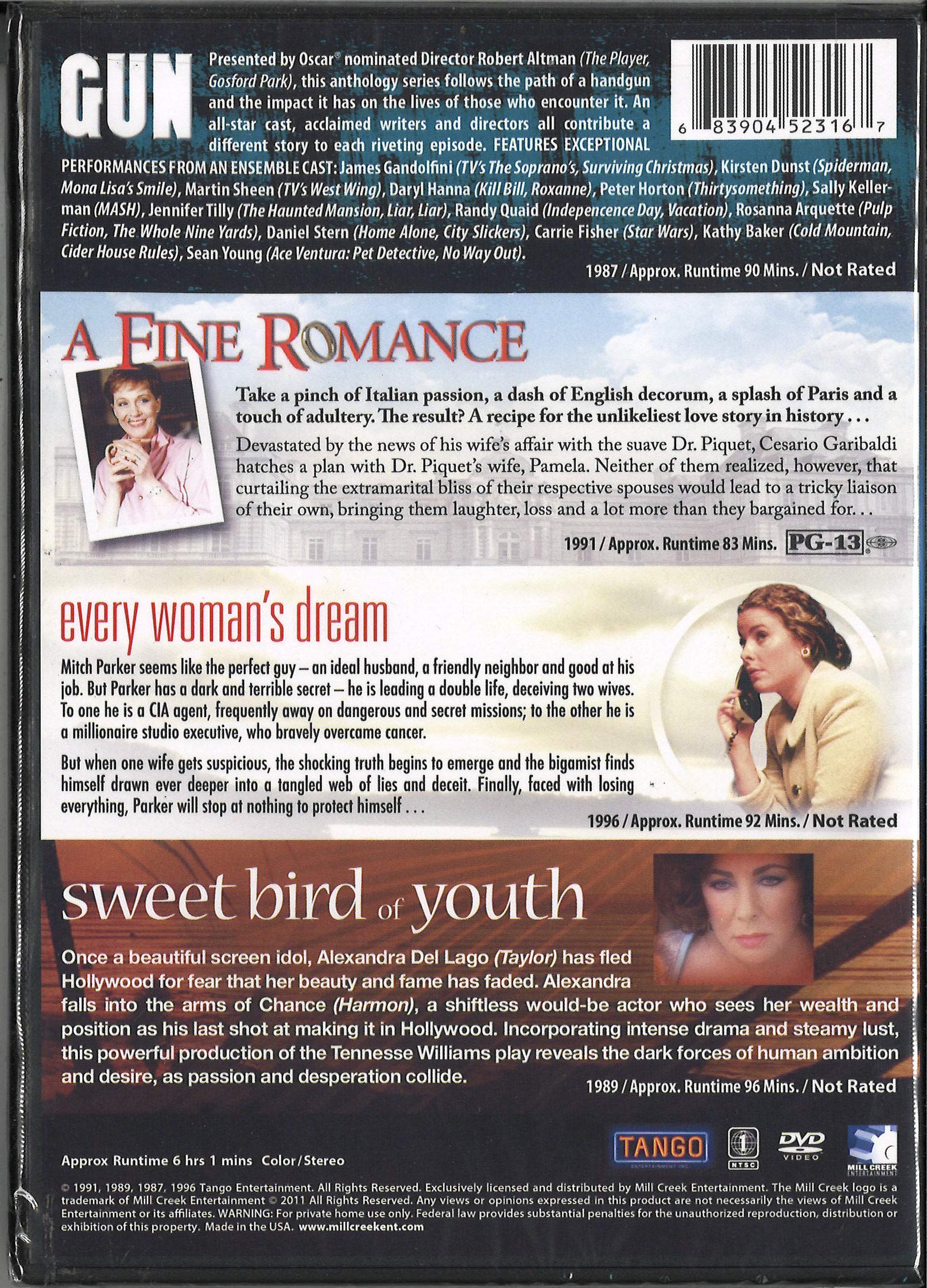 4 Classic Movies Collection: Gun, A Fine Romance, Every Woman's Dream & Sweet Bird Of Youth - Perfect for Movie Nights and Classic Film Enthusiasts