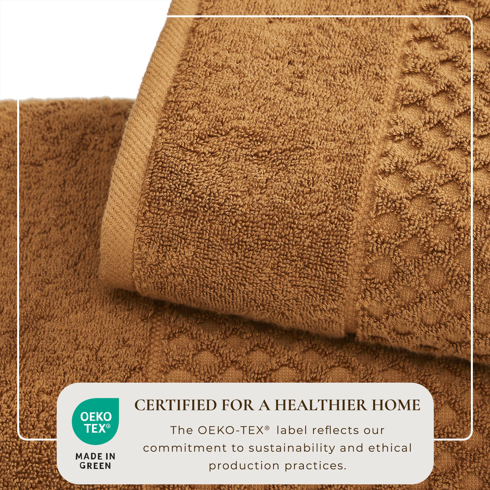 Premium Copper Bath Towels Set of 4 - 100% Cotton 54x27 Inches, Ultra Absorbent & Quick-Dry Bathroom Towels for Spa, Gym, and Beach Use (Copper Color)