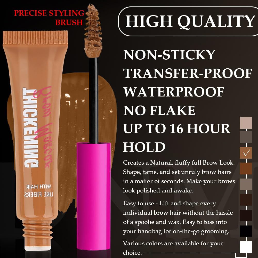 Kaely Thickening Brow Mascara - Waterproof Tinted Eyebrow Gel for Natural Looking Brows, Vegan & Cruelty-Free Eyebrow Makeup (03 Auburn) - Perfect for Daily Use, Special Occasions & On-The-Go Touch Ups