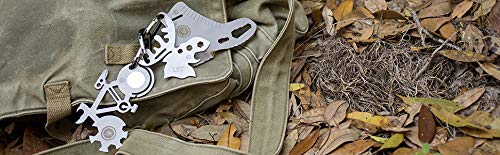 UST Tool-a-Long Multi-Tool Carabiners | Durable Compact Stainless Steel Construction | Perfect for Hiking, Kayaking, Camping, Travel & Outdoor Survival | Essential Gear for Adventure Enthusiasts