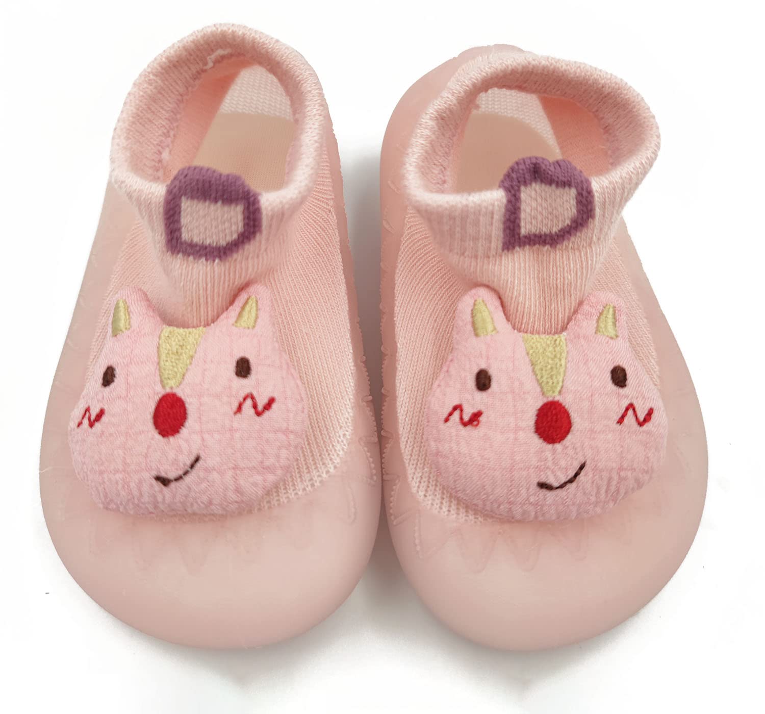 Non-Slip Baby Walking Shoes 0-36 Months - Soft Sole Toddler First Walkers with Cute Animal Designs | Breathable Lightweight Rubber Sole Slippers for Boys & Girls | Perfect for Indoor Play, Daycare & First Steps