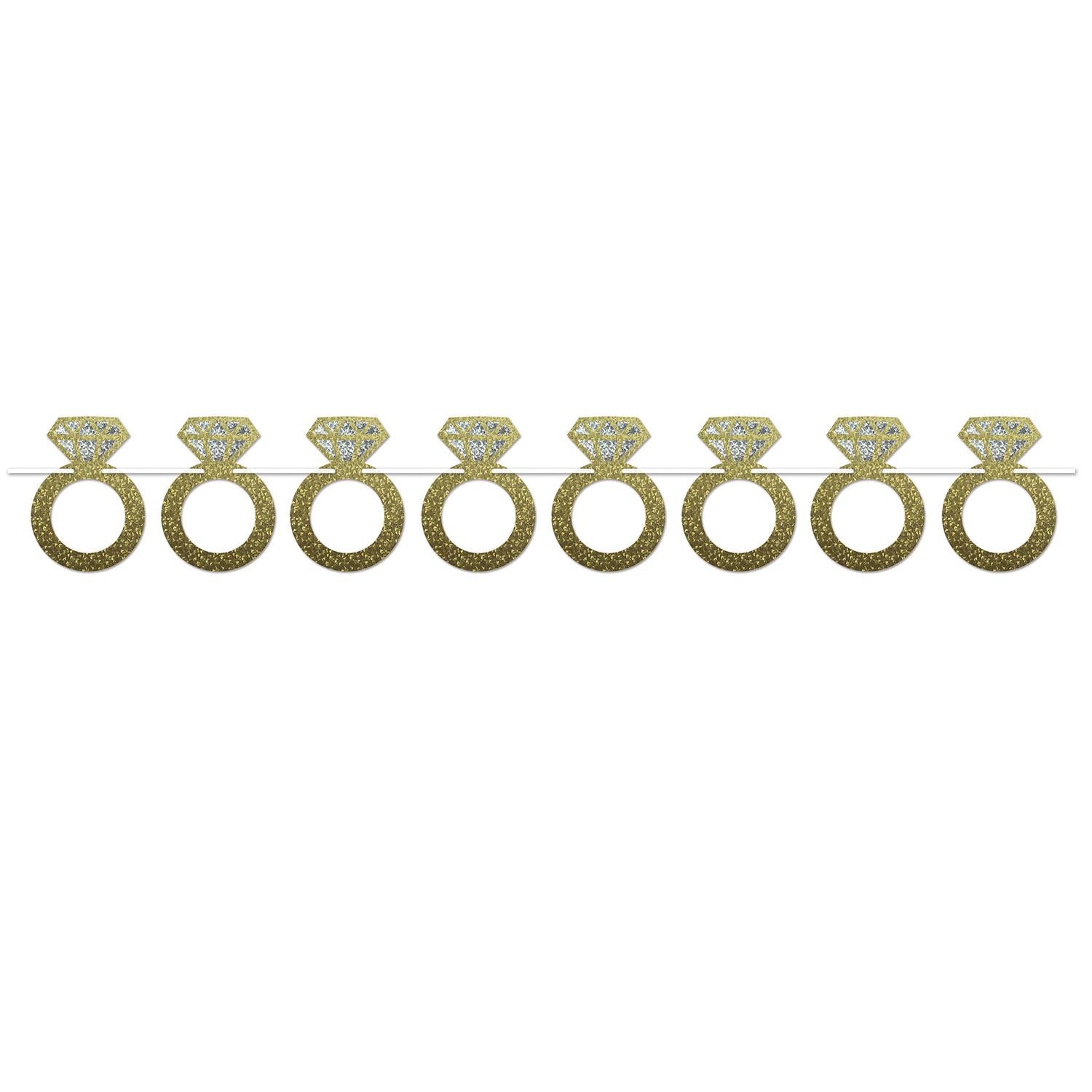 12 Pack Beistle Diamond Rings - Premium Wedding Party Decorations & Streamers for Bridal Showers, Bachelorette Parties & Celebrations