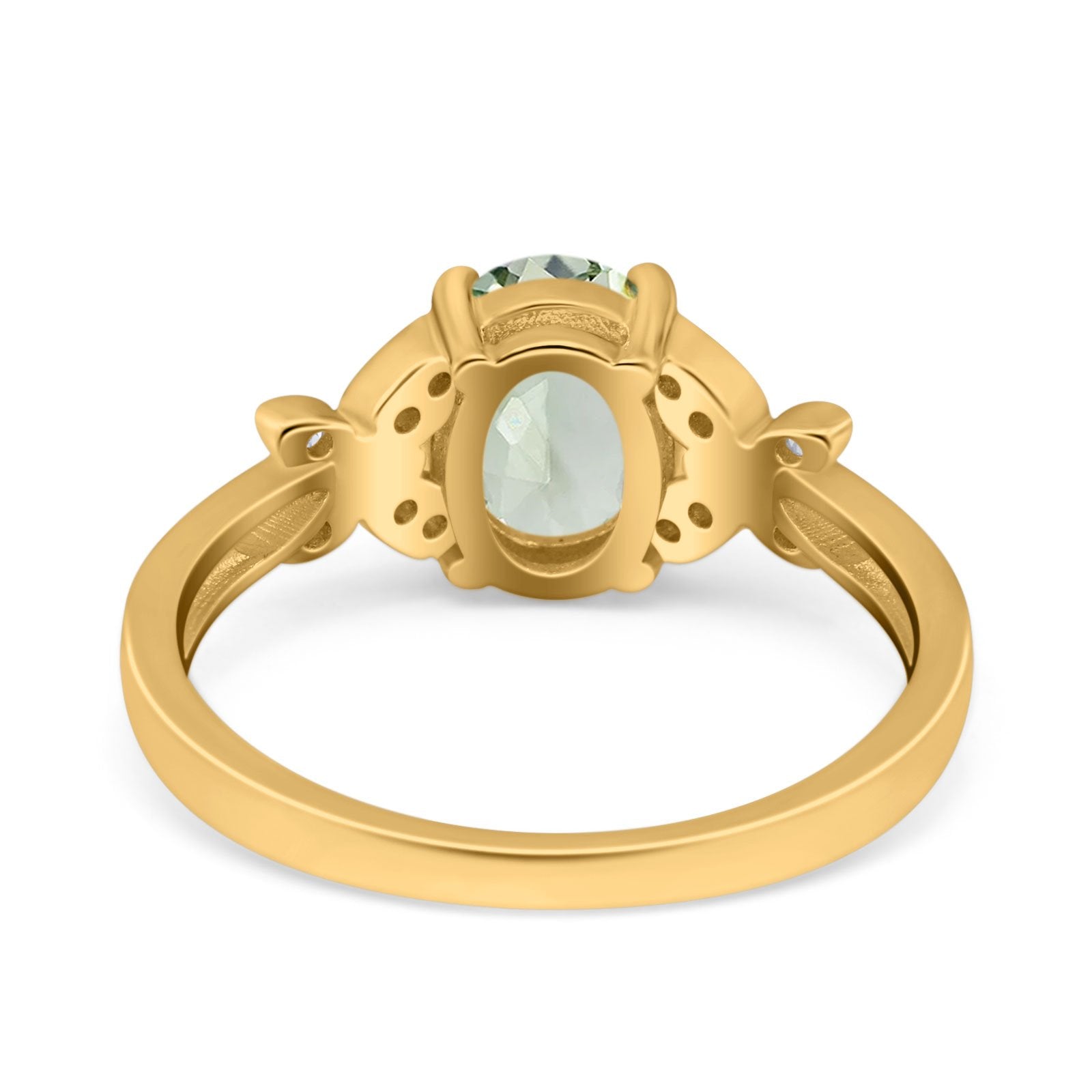 14K Gold 1.27ct Oval 8x6mm Butterfly Accent G SI Diamond Engagement Ring for Women - Elegant Wedding Band, Anniversary Gift & Bridal Jewelry (Perfect for Proposals, Vow Renewals & Special Occasions)