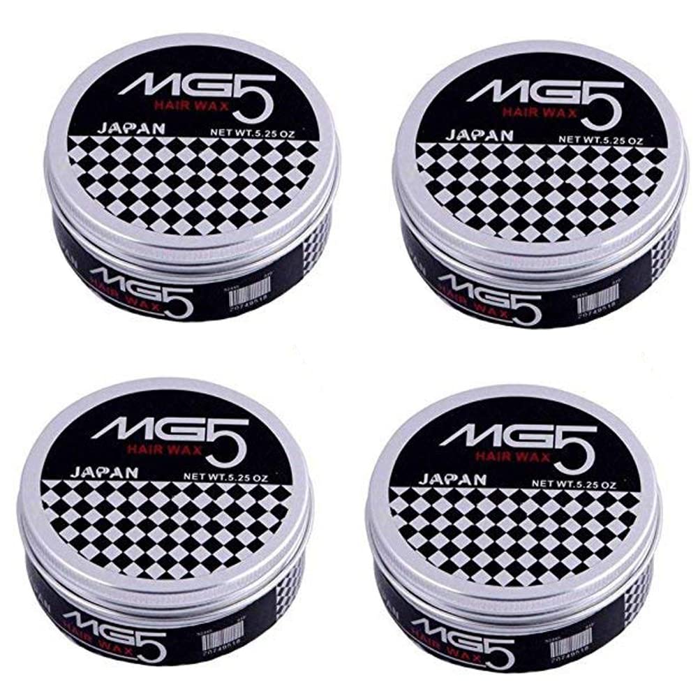 MG5 Japan Hair Wax for Men - Strong Hold Styling Wax (4 Pack, 150g Each) - Perfect for Pompadour, Spiky & Textured Hairstyles