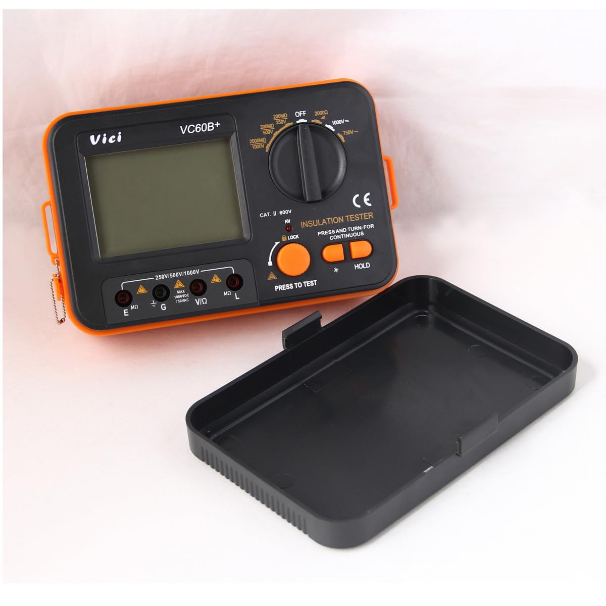 VC60B+ Insulation Resistance Tester - Digital Megohmmeter with 1000V/250V Range, Class A++ Energy Efficiency - Perfect for Electrical Maintenance, HVAC Systems & Industrial Equipment Testing