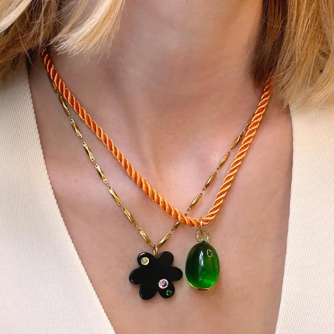 Super Bloom Necklace - Elegant Black Agate Pendant for Women | Perfect for Parties, Weddings & Everyday Wear