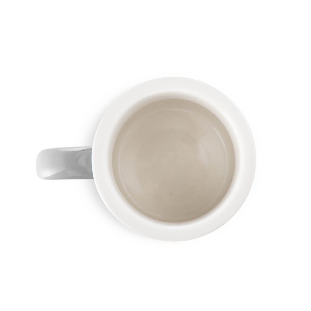Premium Gray Porcelain Diner Mug (10oz/305ml) - Ideal for Espresso, Coffee & Tea - Perfect for Home, Office & Café Use