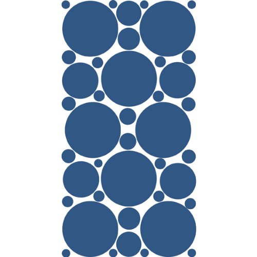 Navy Blue Polka Dot Wall Stickers - 5 Inch Full Sheet for Home Decor