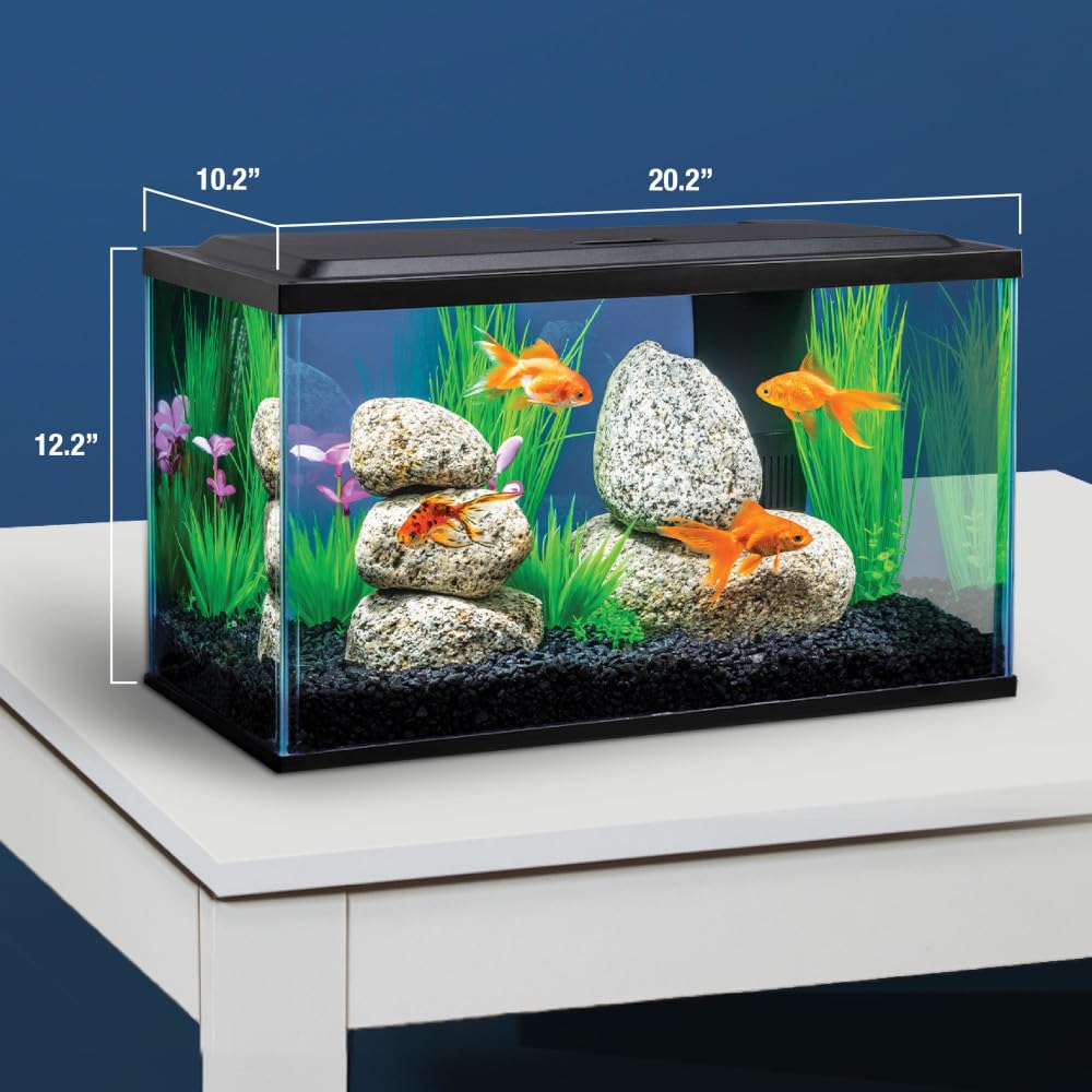 Tetra Goldfish LED Aquarium Kit 10 Gallon - Complete Fish Tank Set with LED Light & Filter - Perfect for Home, Office or Classroom Fish Keeping