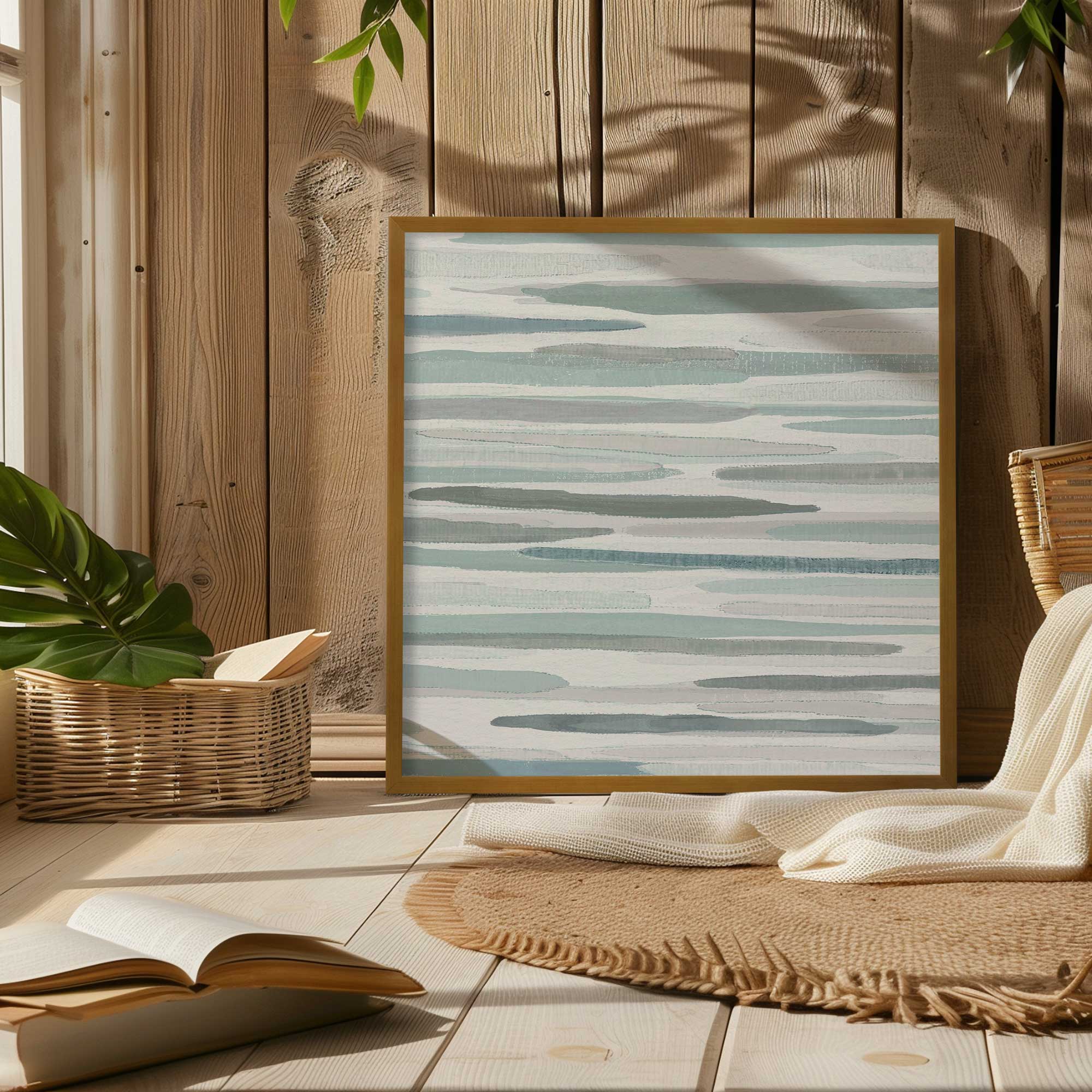 Cresting Calm v2 Print - Ocean Wave Wall Art for Home & Office Decor - Perfect for Living Room, Bedroom, or Meditation Space