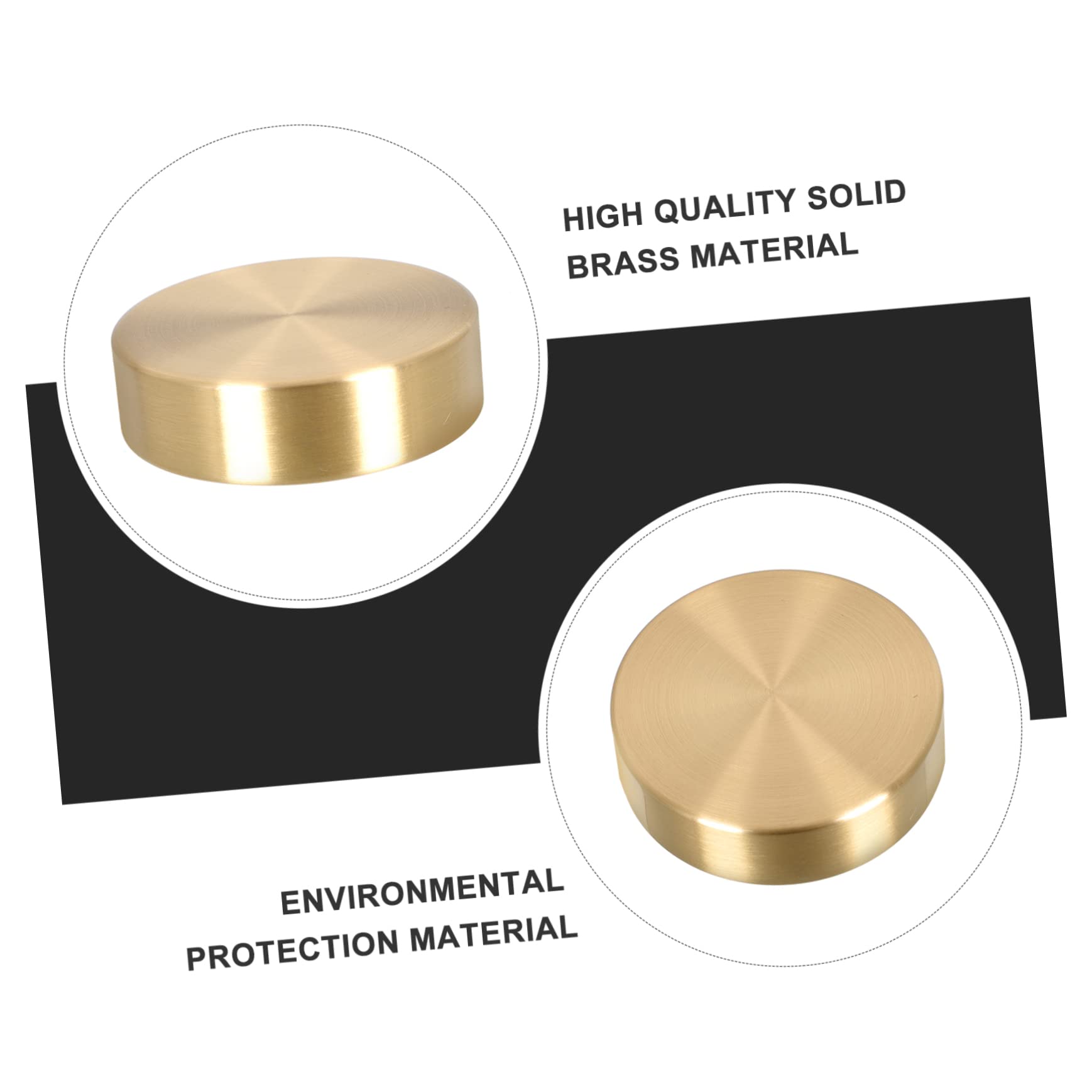 BESPORTBLE 4-Piece Brass Round Paperweights for Painting, Calligraphy, Drawing & Office Use - Chinese Letter Design - Perfect for Artists, Writers & Stationery Lovers