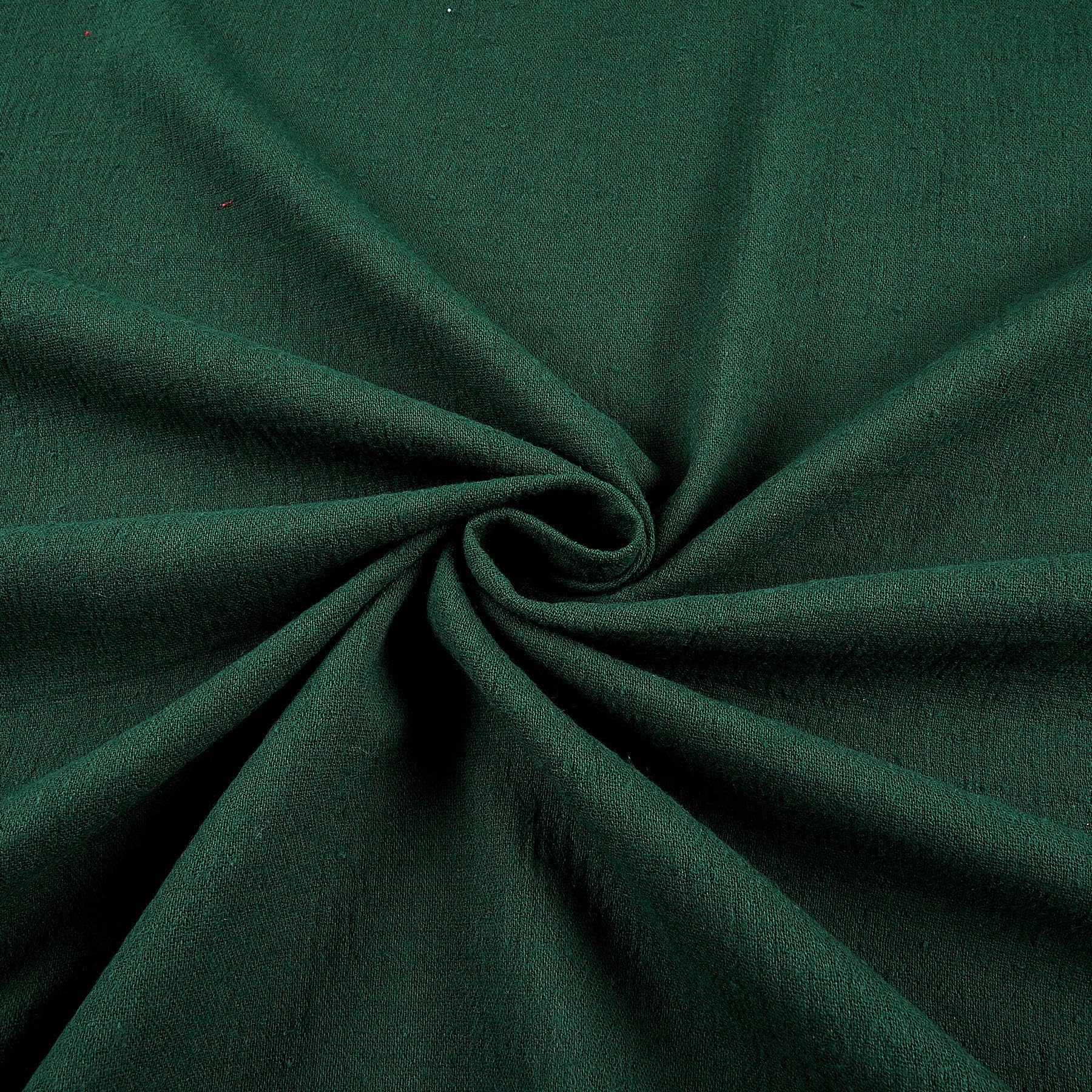 Island Breeze Gauze Fabric by the Yard - Soft Hunter Green Cotton Material for DIY Clothing, Home Decor & Craft Projects