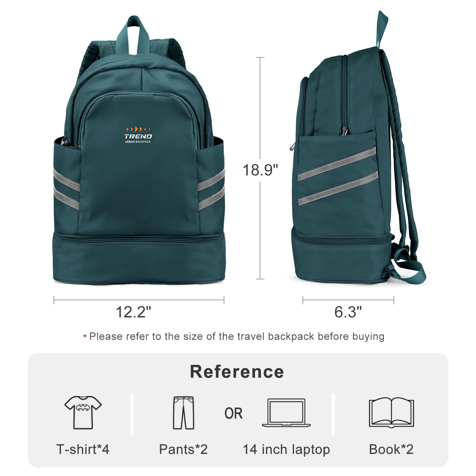 Coofay Women's Waterproof Gym Backpack - Lightweight Sports Bag with Shoe Compartment for Workout, Travel & Fitness | Perfect for Yoga, Gym, Running & Outdoor Activities