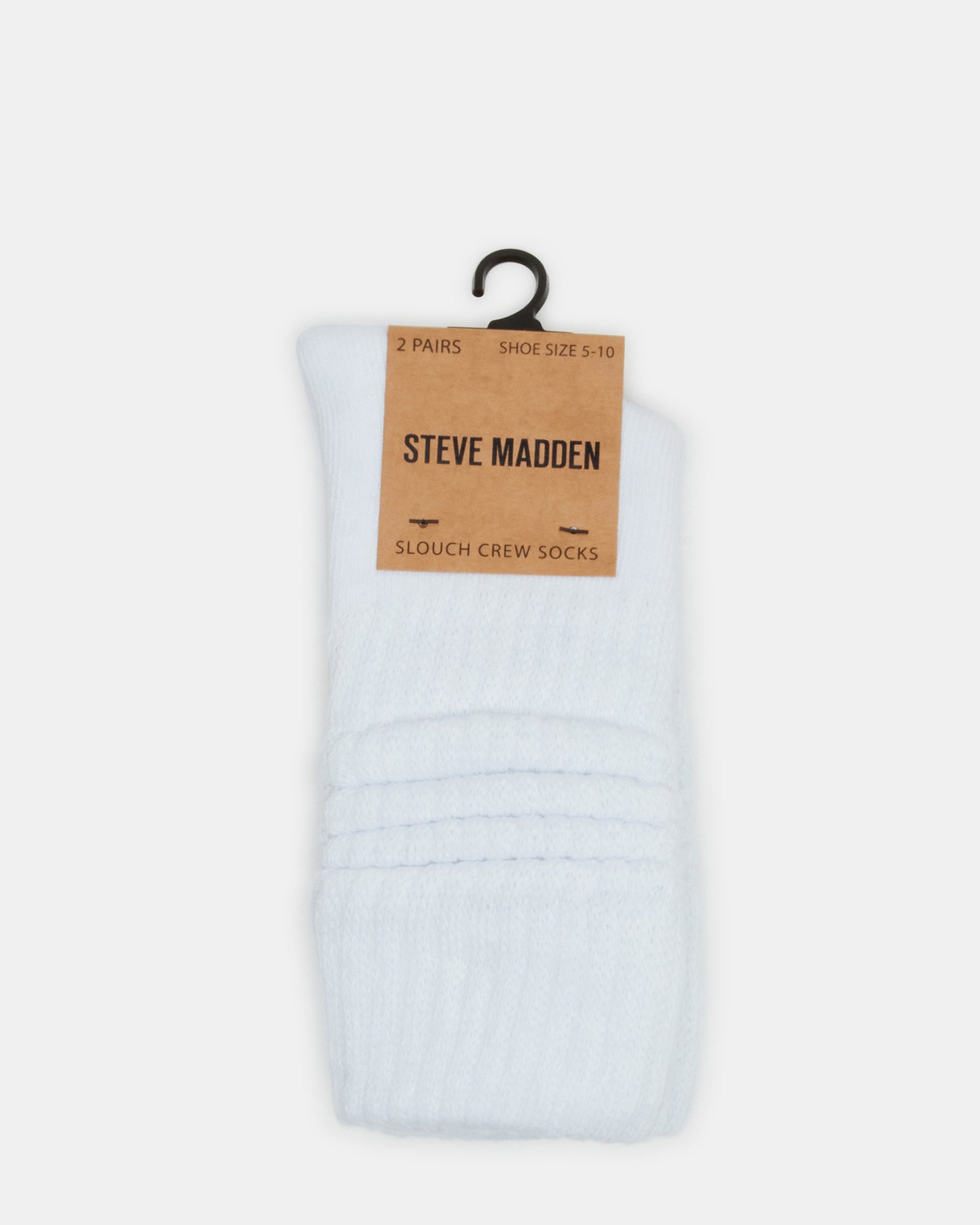 2 Pack Slouchy Crew Socks for Women - Soft Cotton White Ankle Socks - Comfortable Everyday Wear for Casual Outfits & Lounge