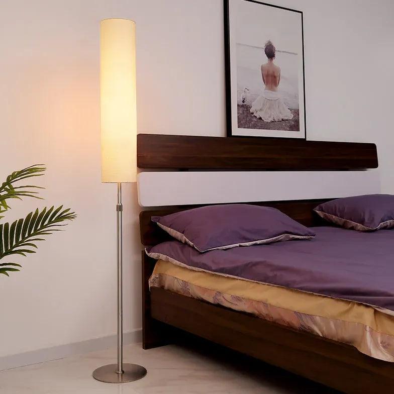 Modern Tall Column Floor Lamp - Soft Lighting for Living Room, Bedroom & Office - Adjustable Height & Energy Efficient LED Bulb Included